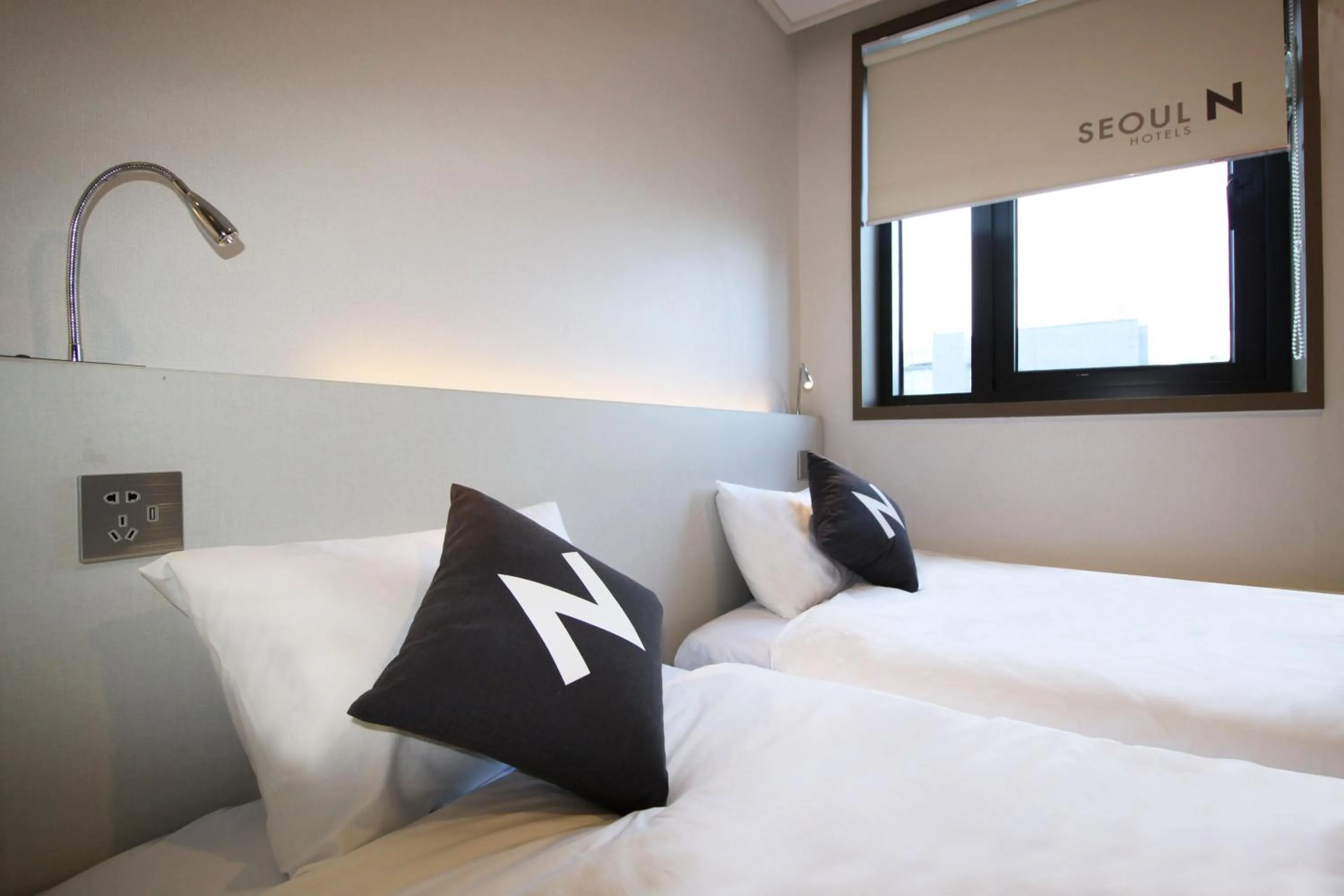 Decorative detail, Bed in Seoul N Hotel Dongdaemun