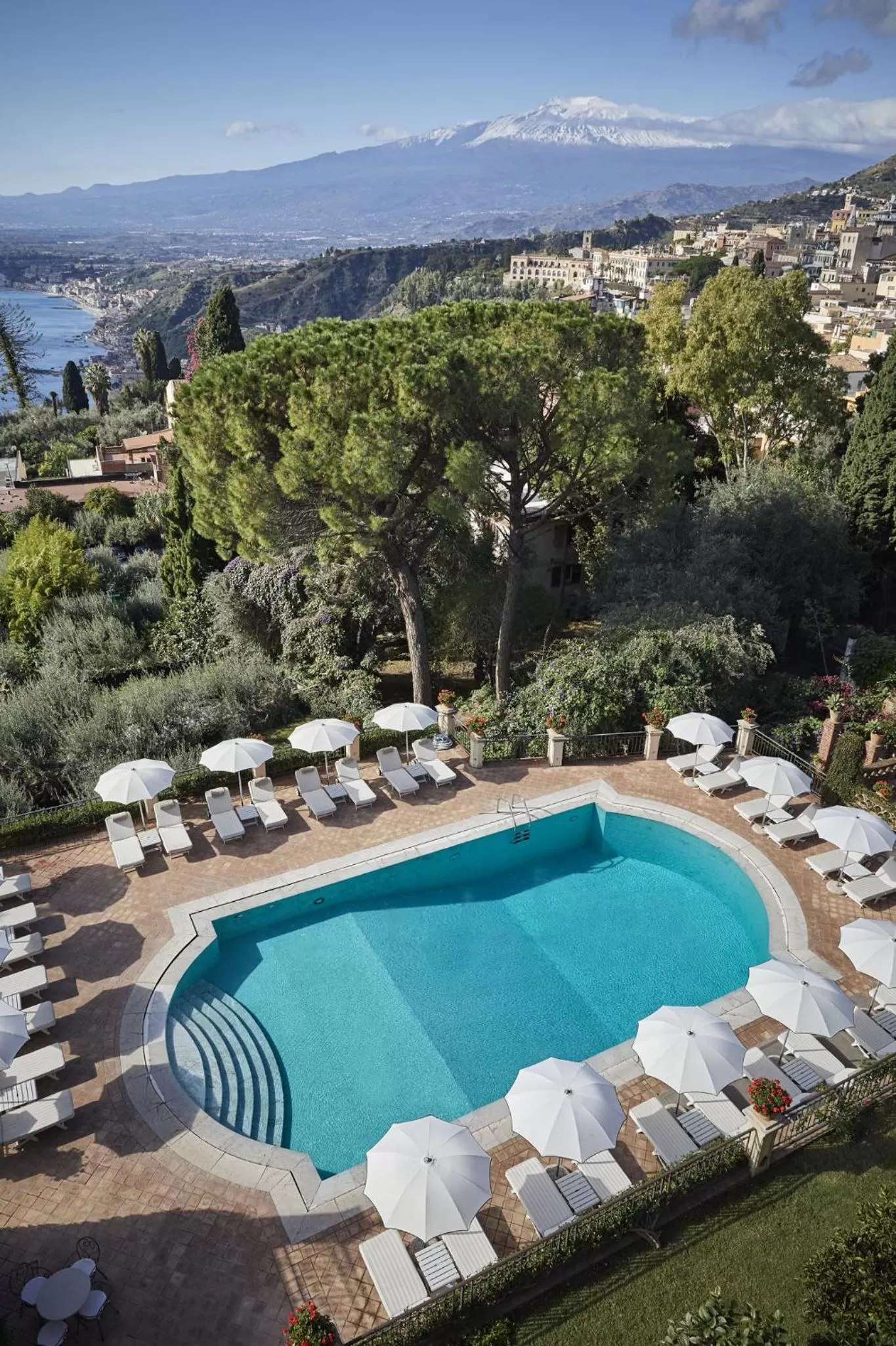 Swimming pool in Grand Hotel Timeo, A Belmond Hotel, Taormina