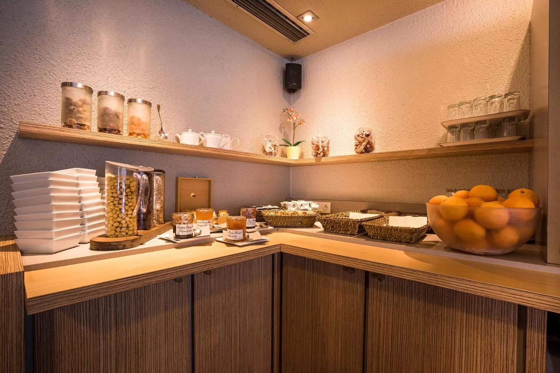 Buffet breakfast in Kyriad Le Bourget Centre- Parc Des Expositions