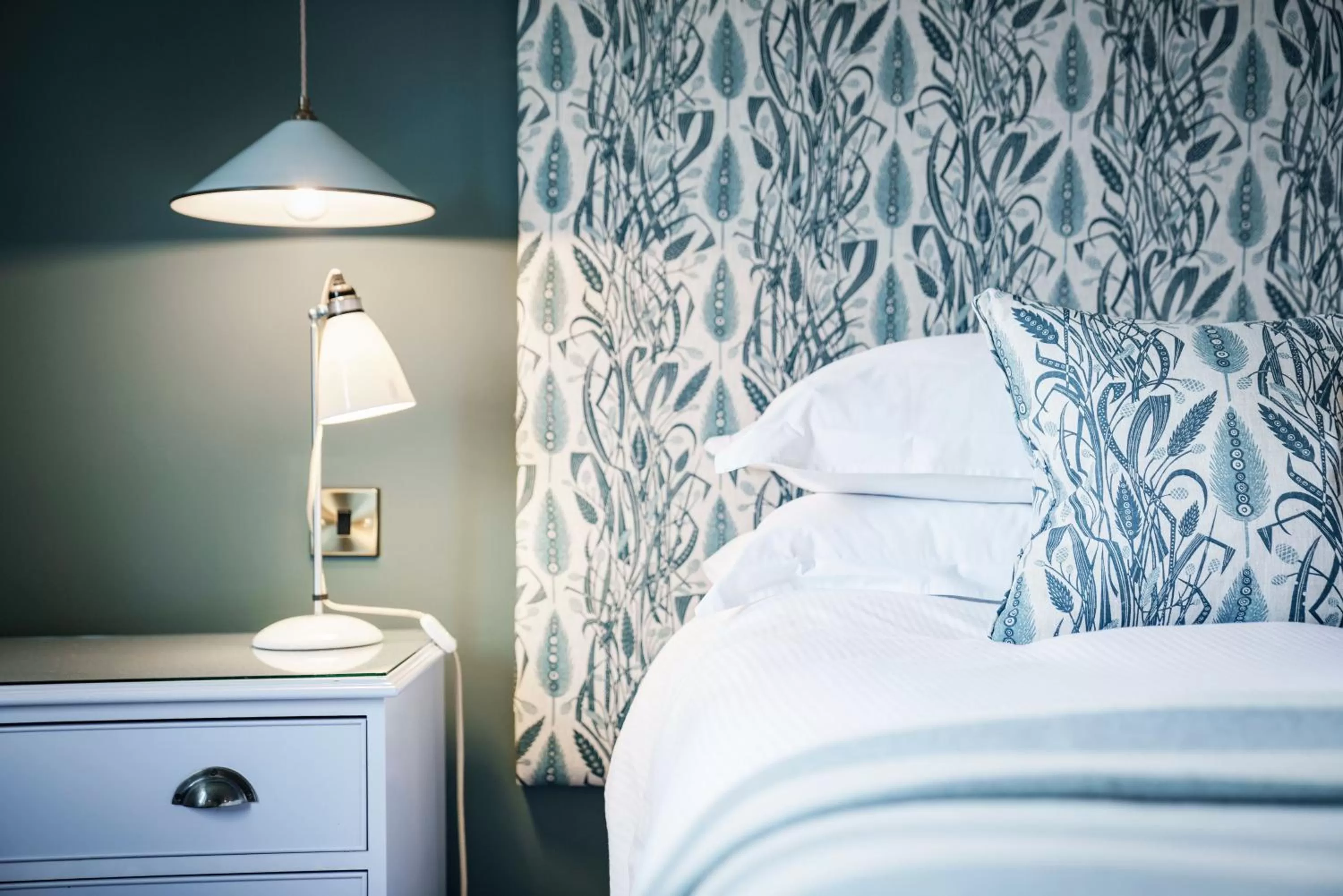 Decorative detail, Bed in The Bear Of Rodborough Hotel