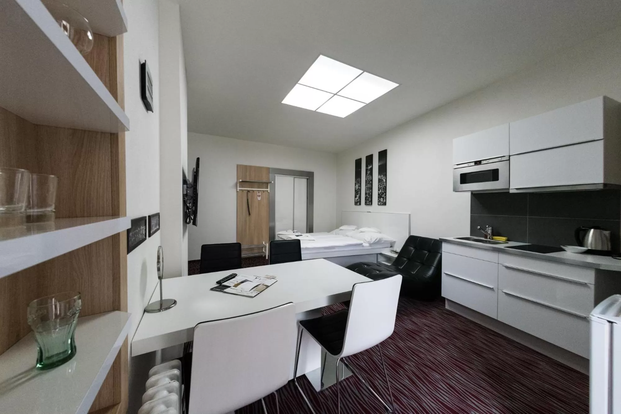 Kitchen or kitchenette in Hotel Plzeň