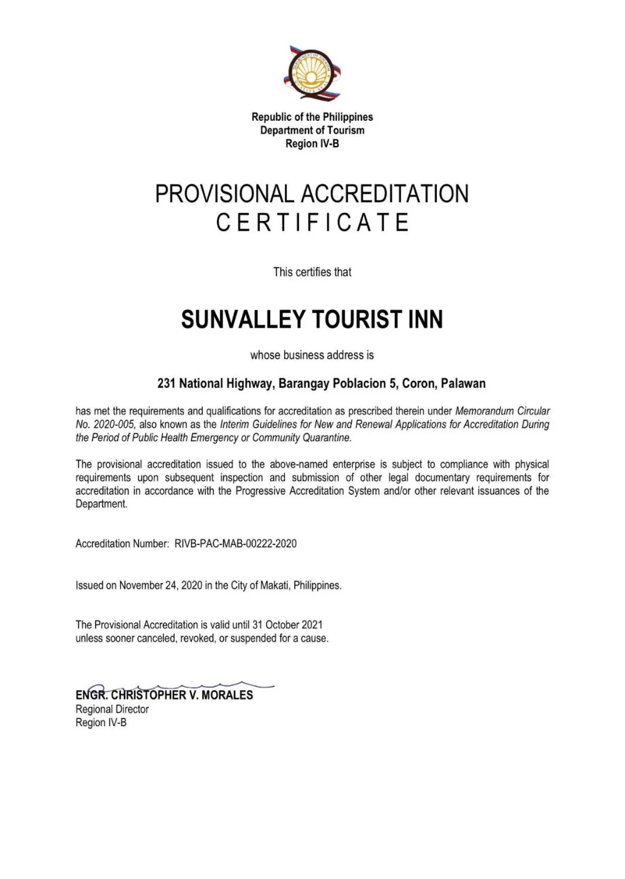 SunValley Tourist Inn