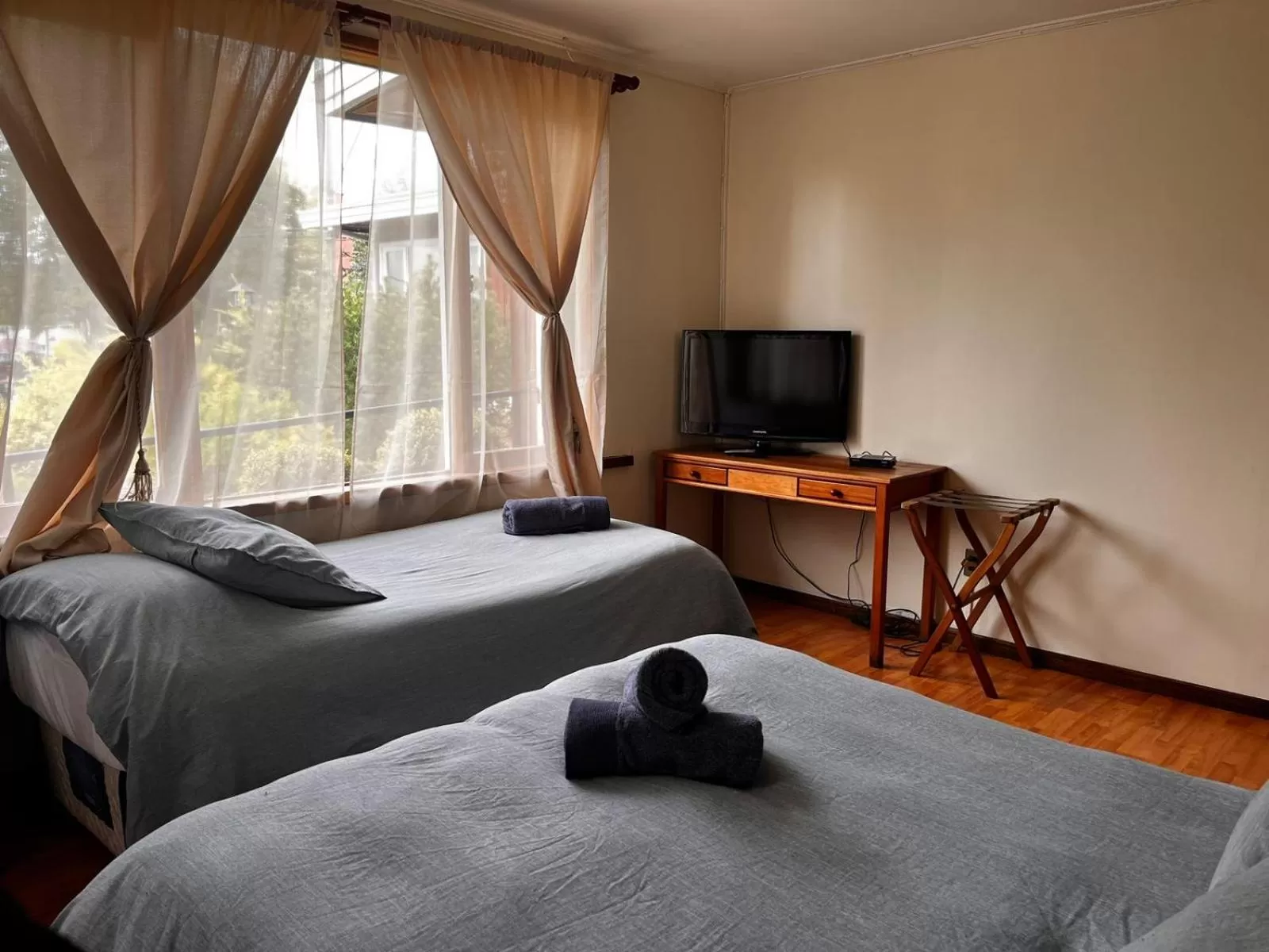 Bed in Hotel y Cabañas Villarrica