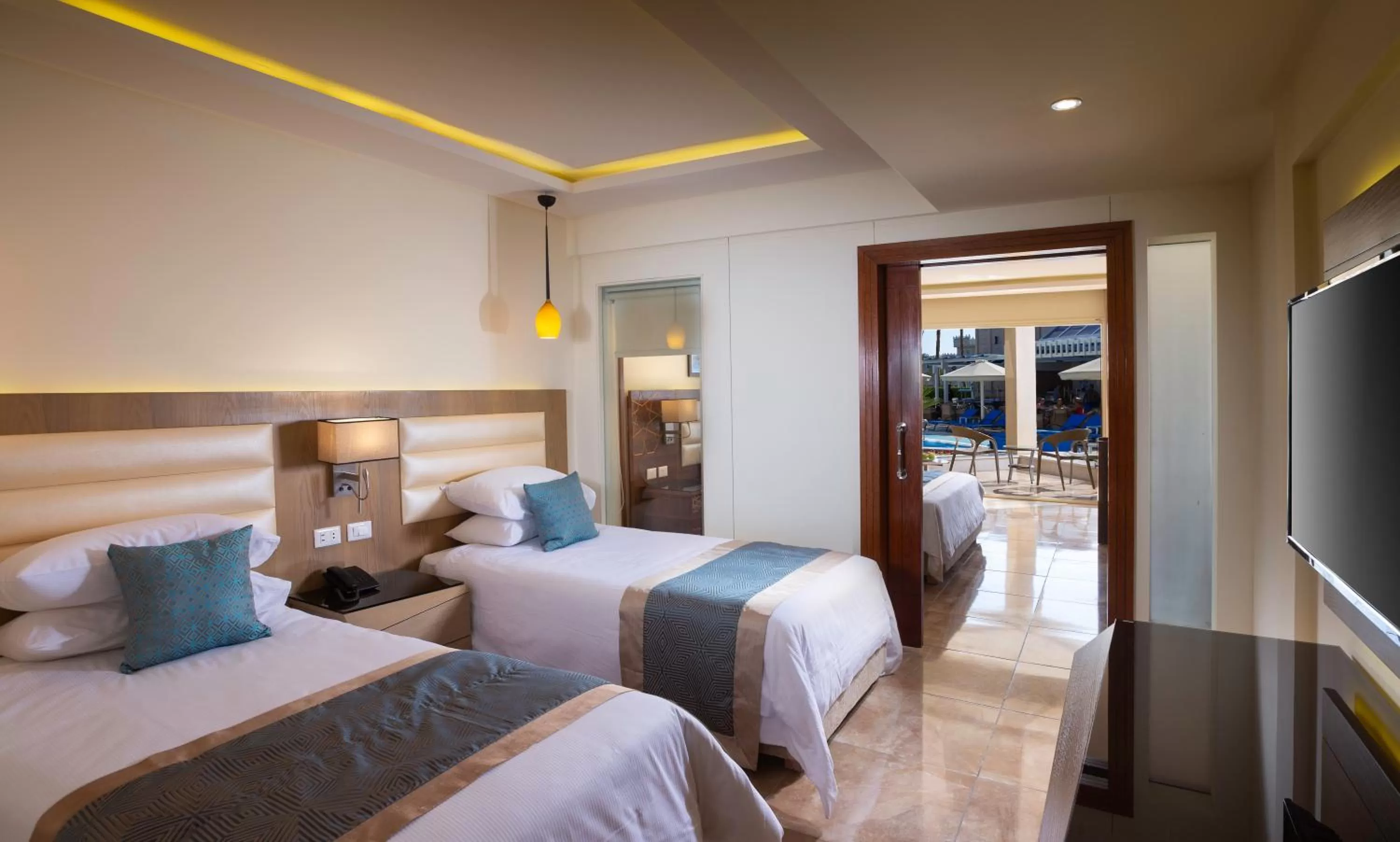 Photo of the whole room, Bed in Beach Albatros Aqua Park - Hurghada