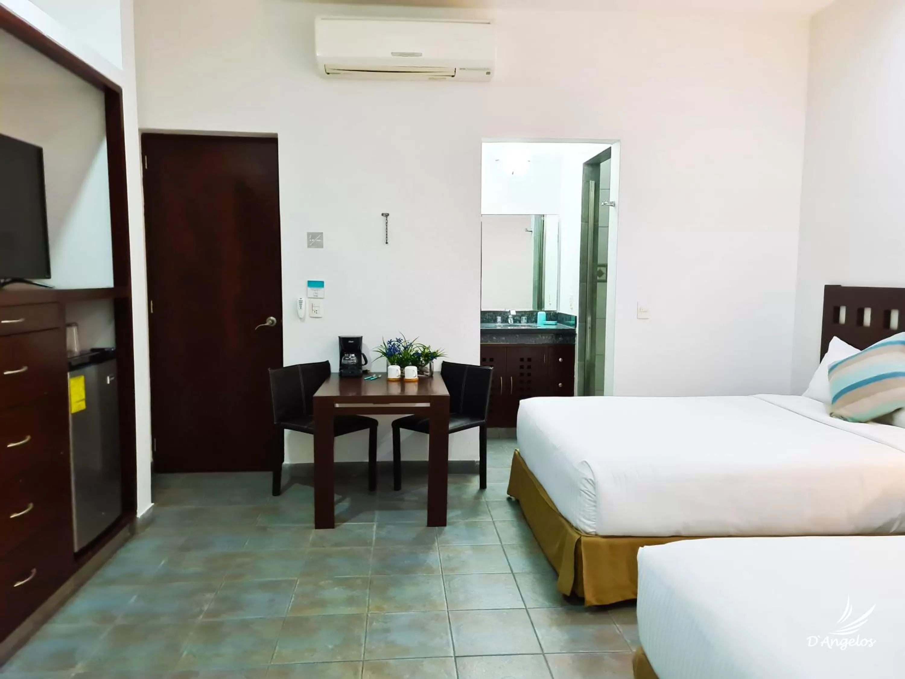 Bed in Dangelos Hotel on Fifth Avenue