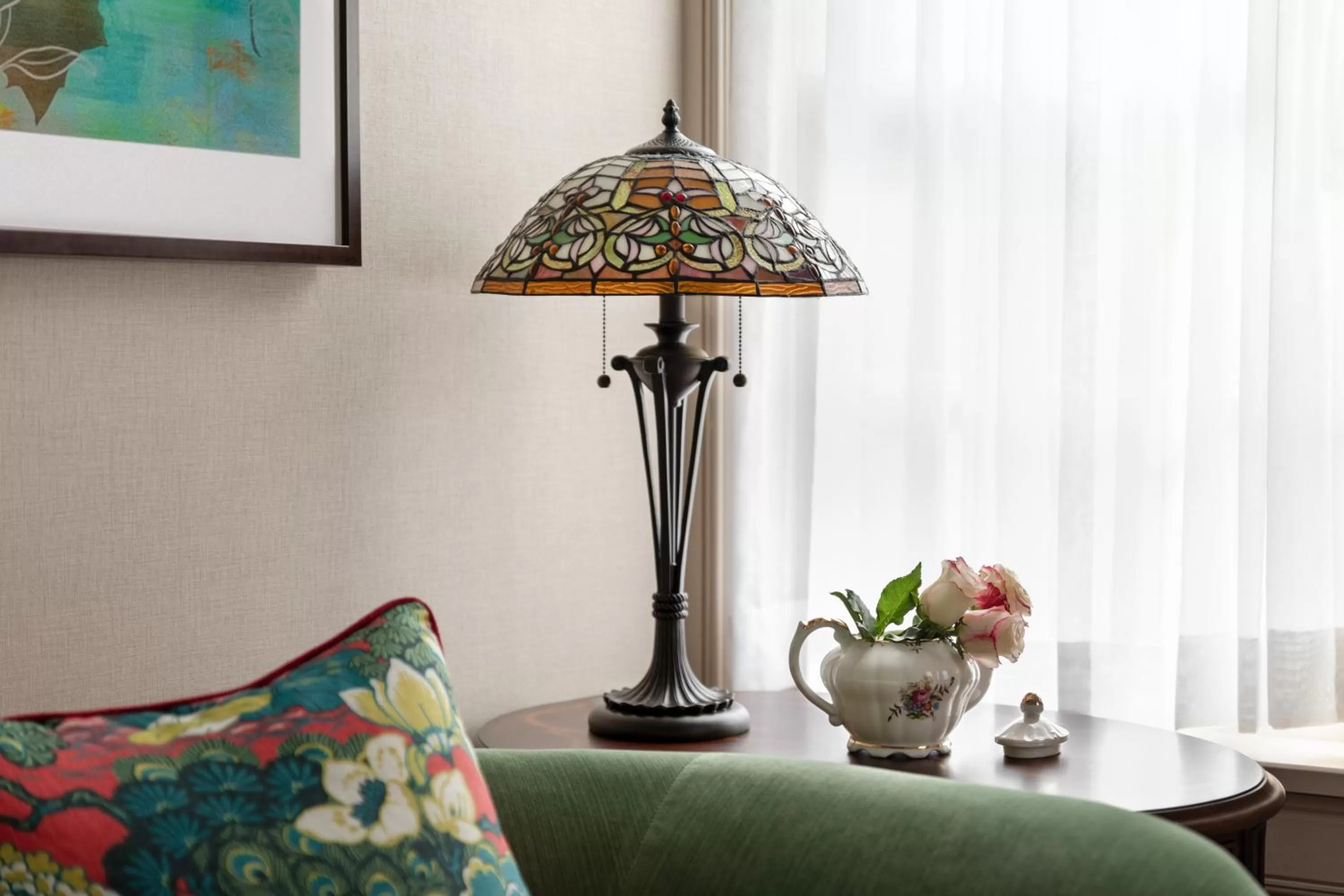 Living room in The Glidden House