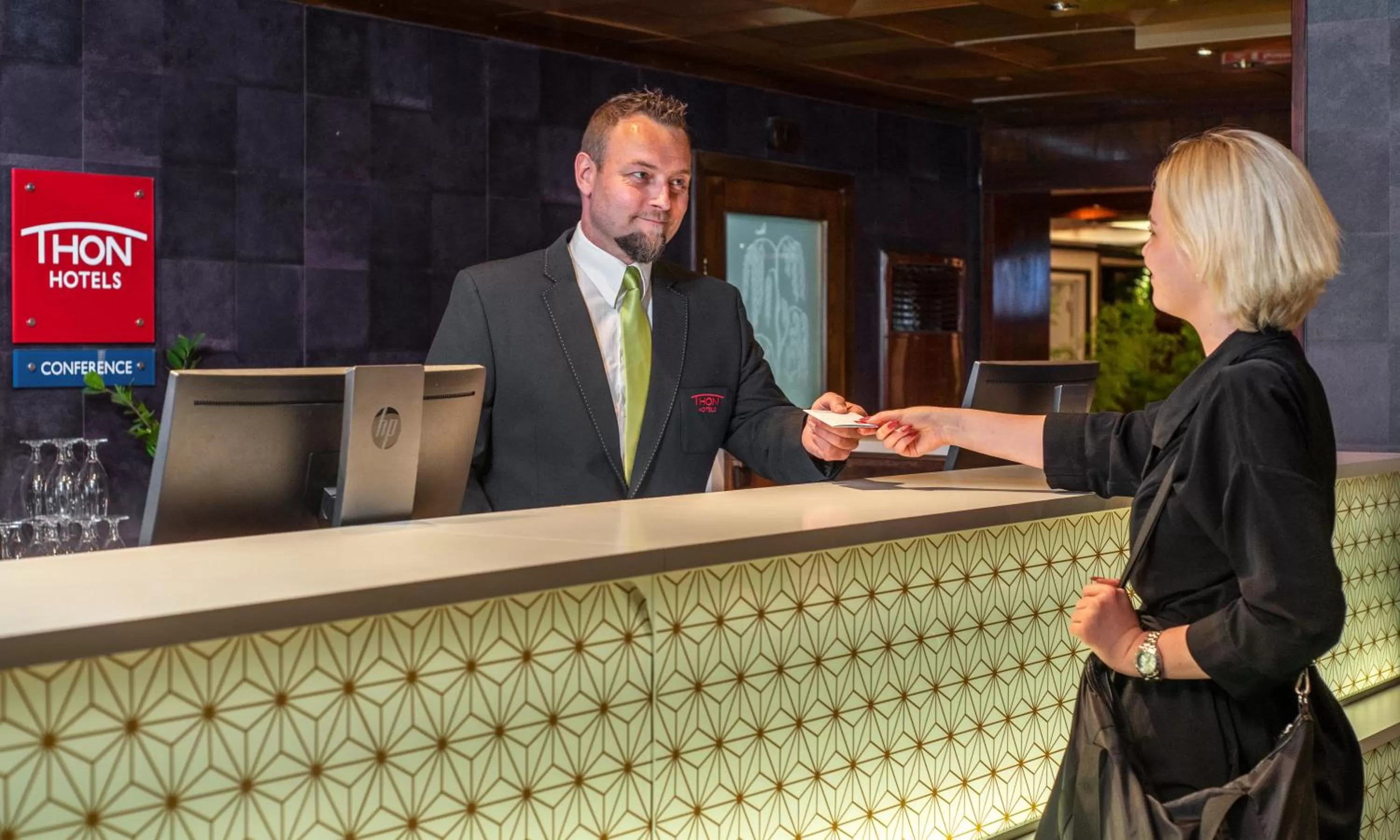 Lobby or reception in Thon Hotel Linne