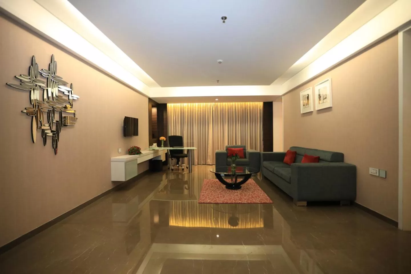 Seating area in Radisson Udaipur