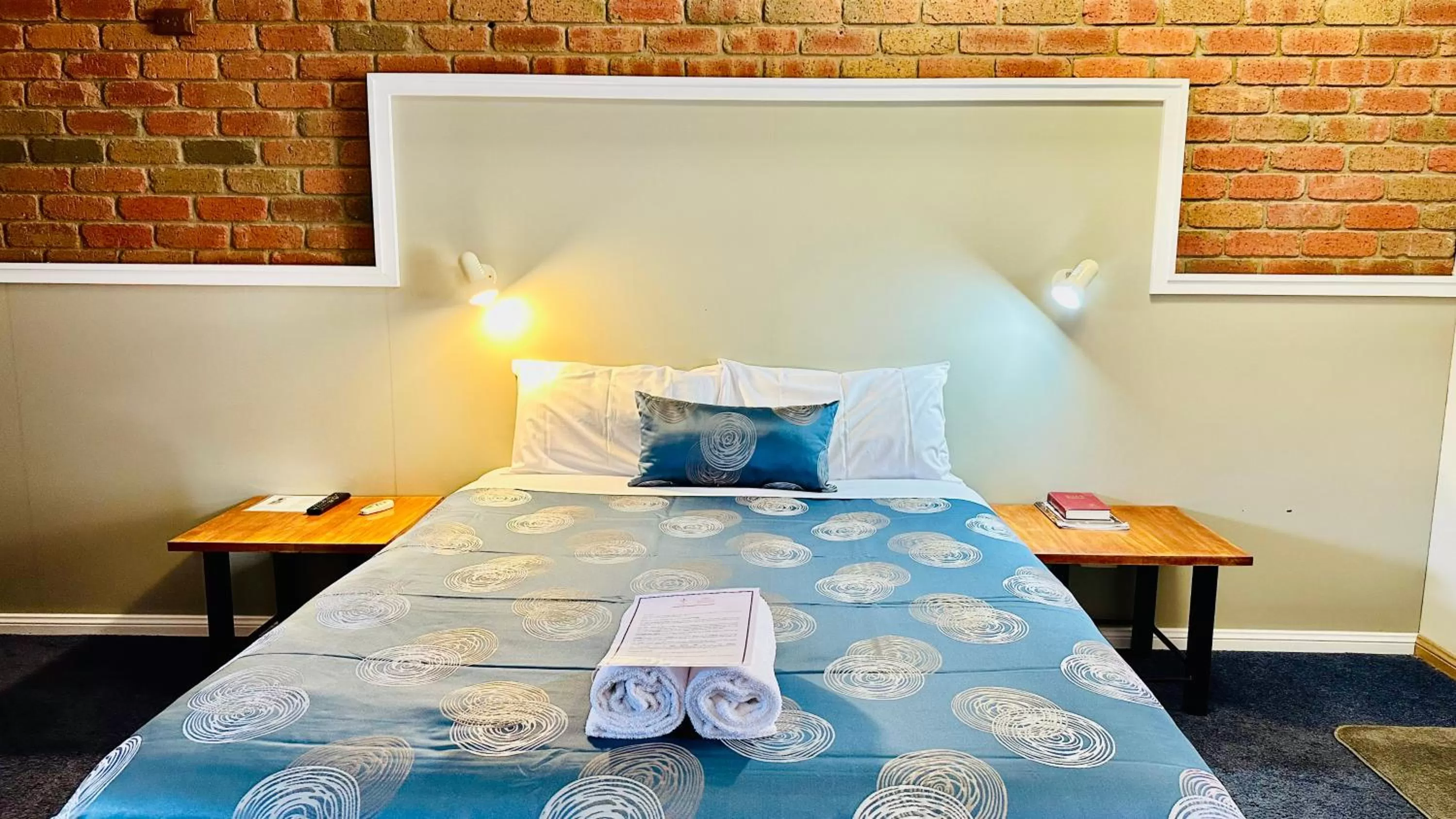 Bed in Early Australian Motor Inn