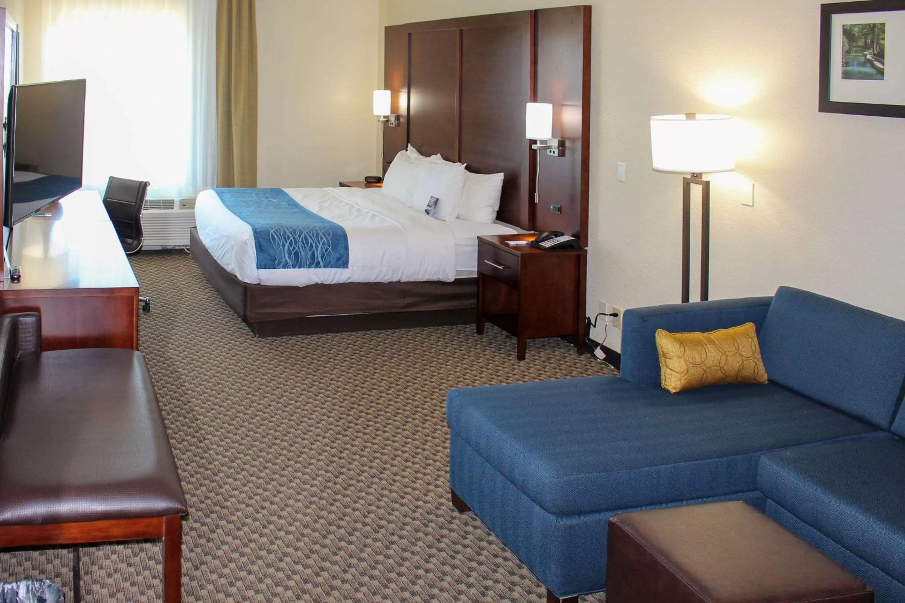 Photo of the whole room, Bed in Comfort Inn & Suites Near Six Flags & Medical Center