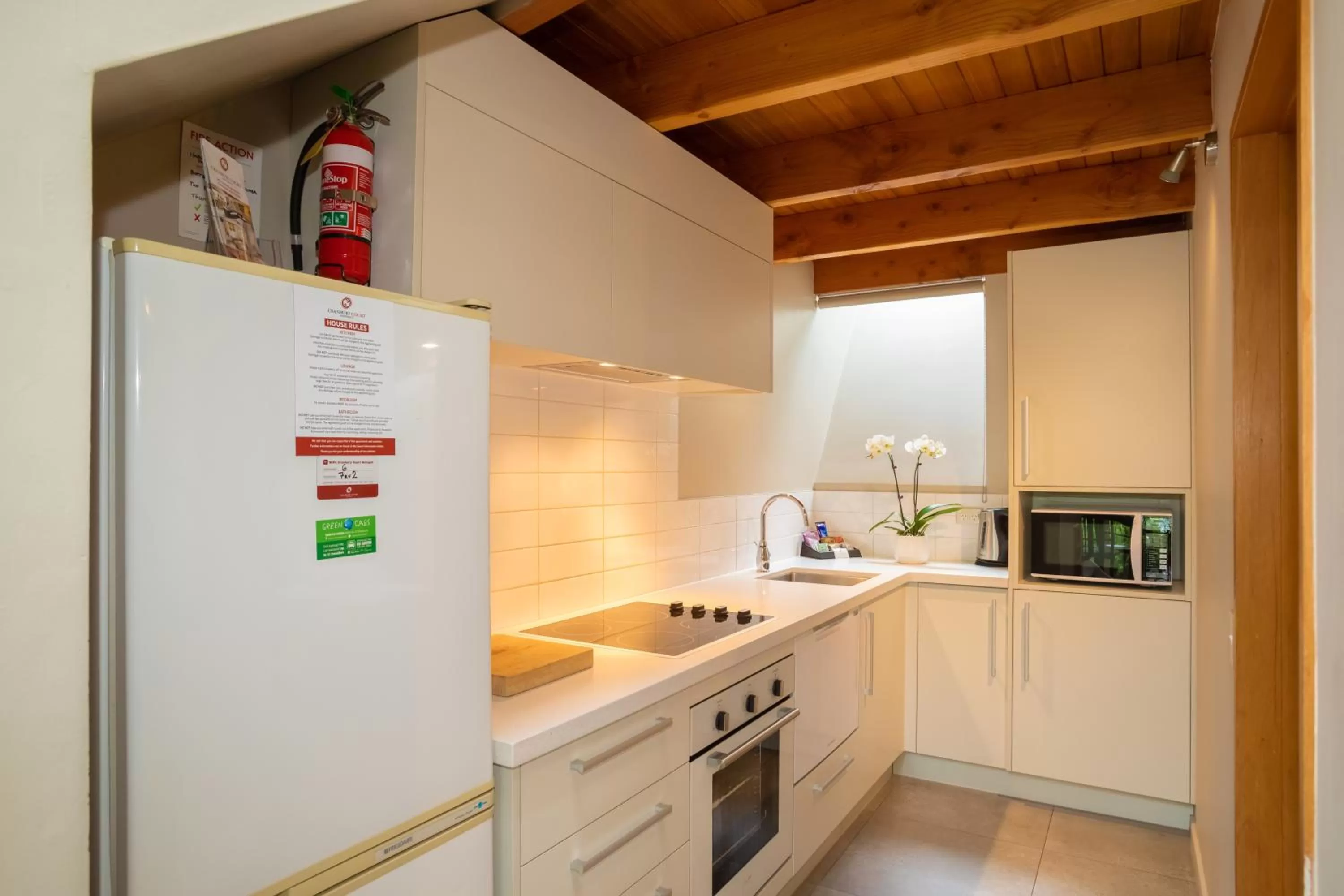Kitchen or kitchenette in Cranbury Court Apartments