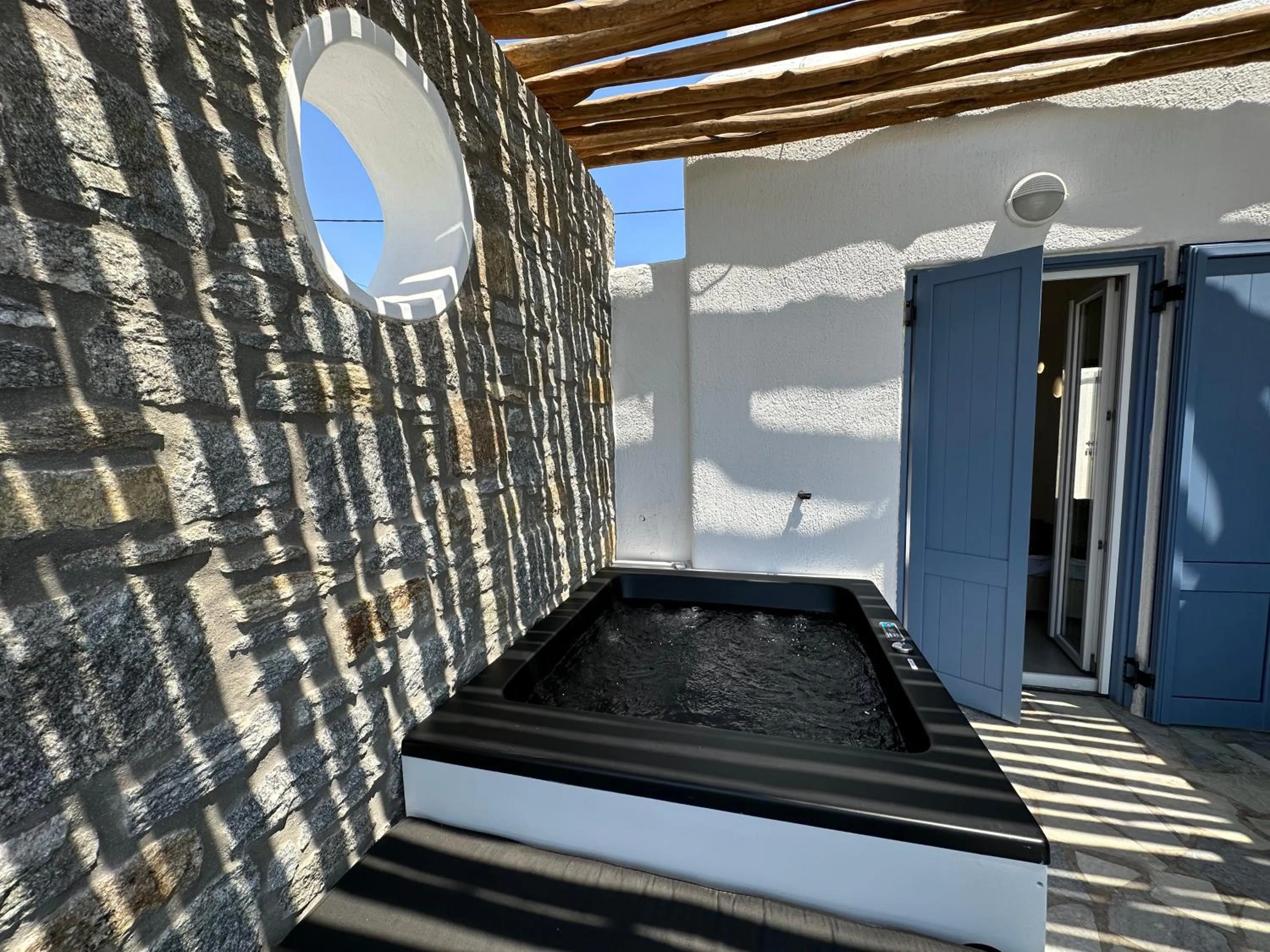 Hot Tub in Panormos Village Hotel