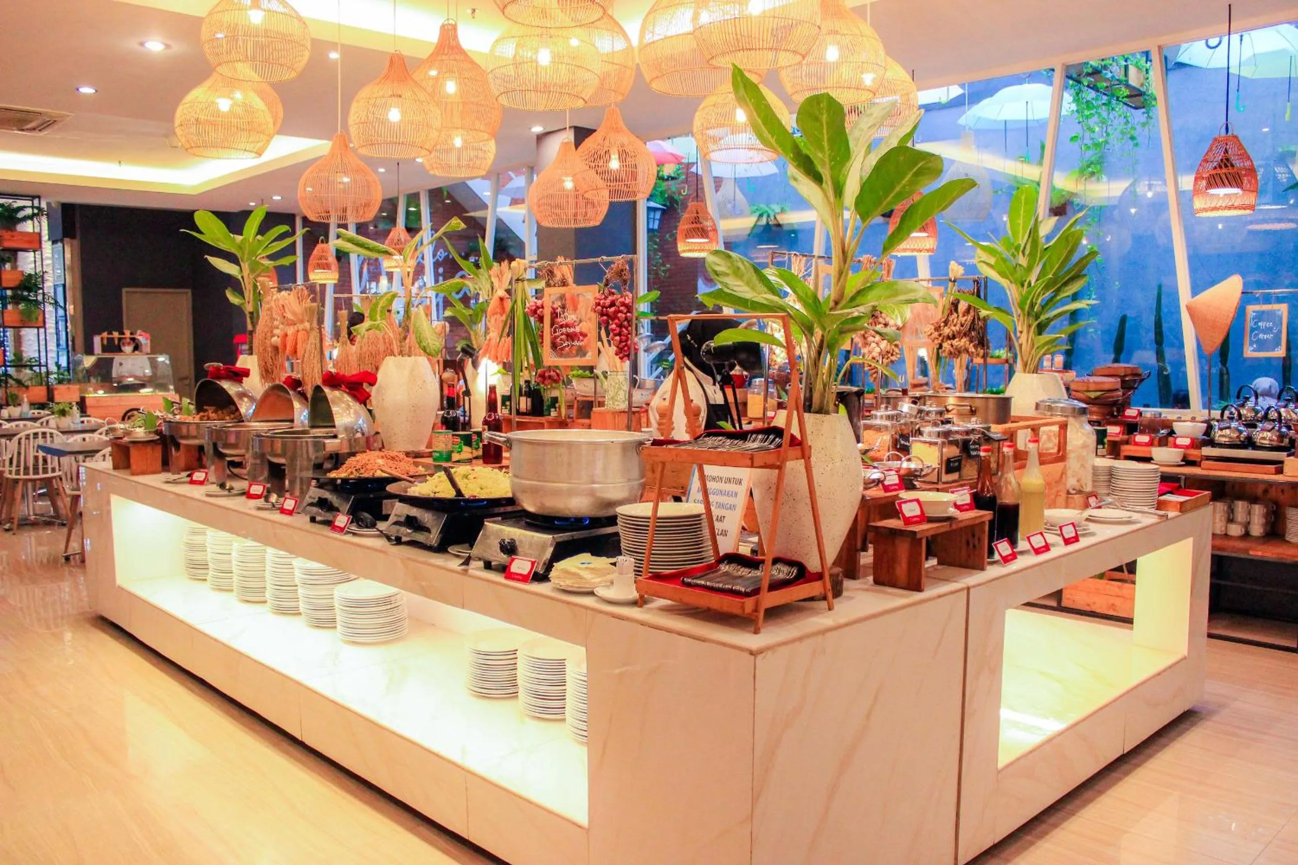 Buffet breakfast in Hotel FortunaGrande Malioboro Yogyakarta