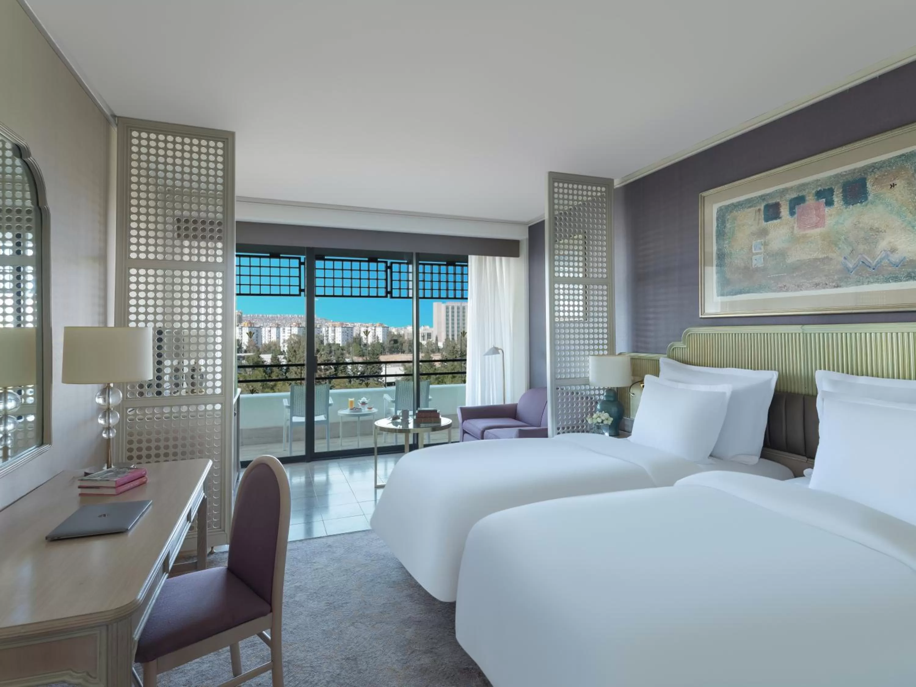 View (from property/room), Bed in Rixos Downtown Antalya - The Land Of Legends Access
