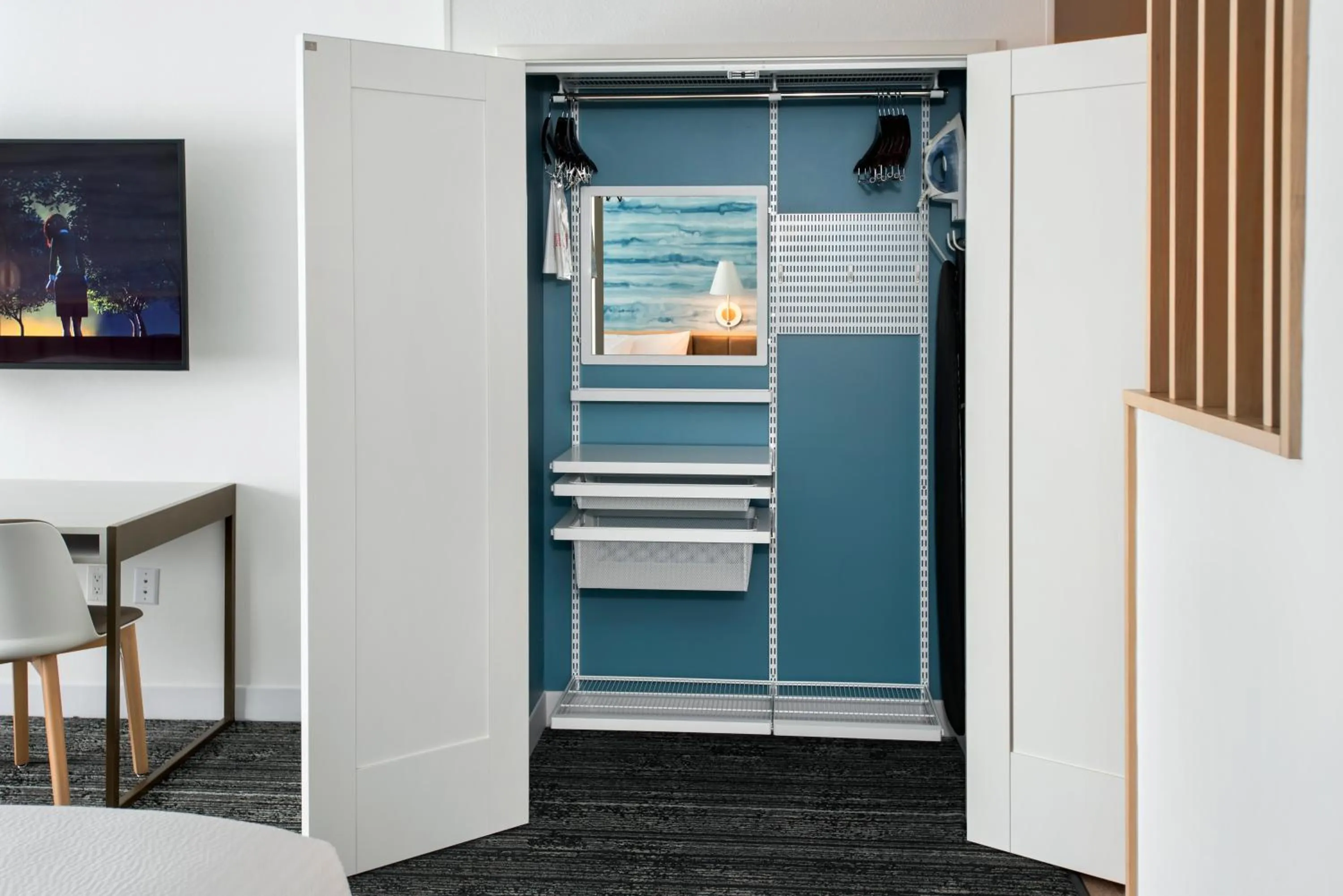 wardrobe in TownePlace Suites Portland Airport ME