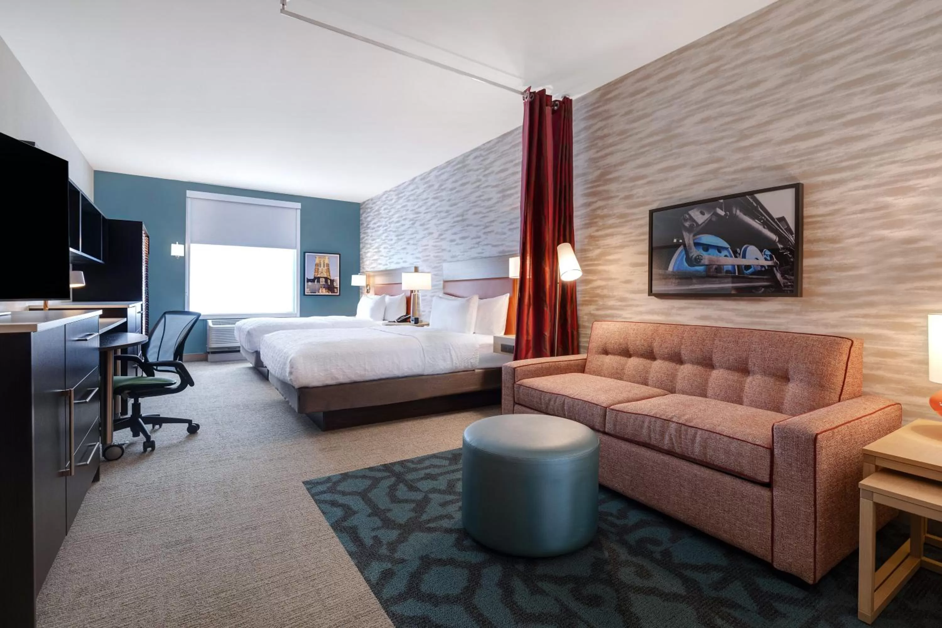 Bed in Home2 Suites By Hilton Allentown Bethlehem Airport