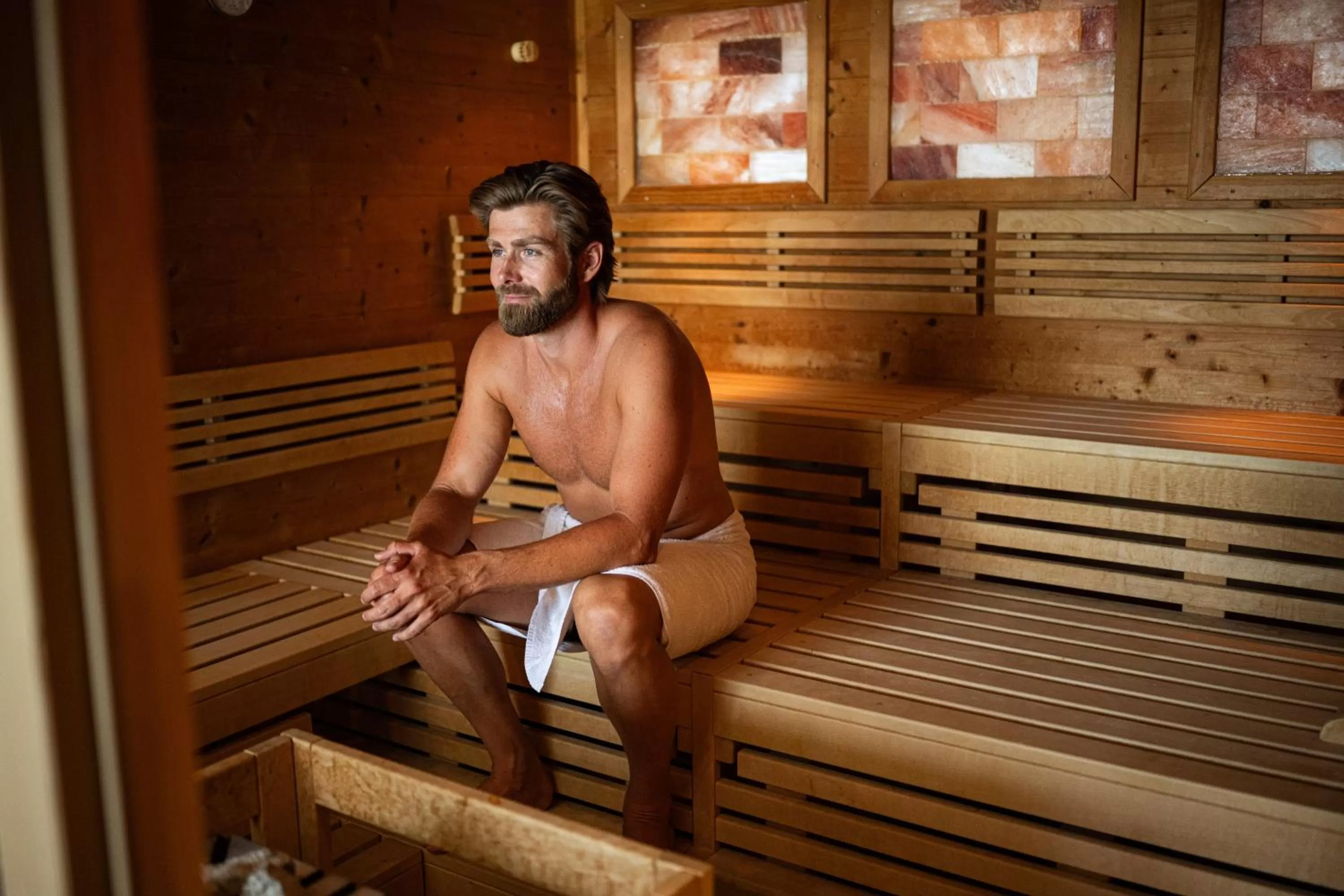 Sauna in Das Freiberg Romantikhotel