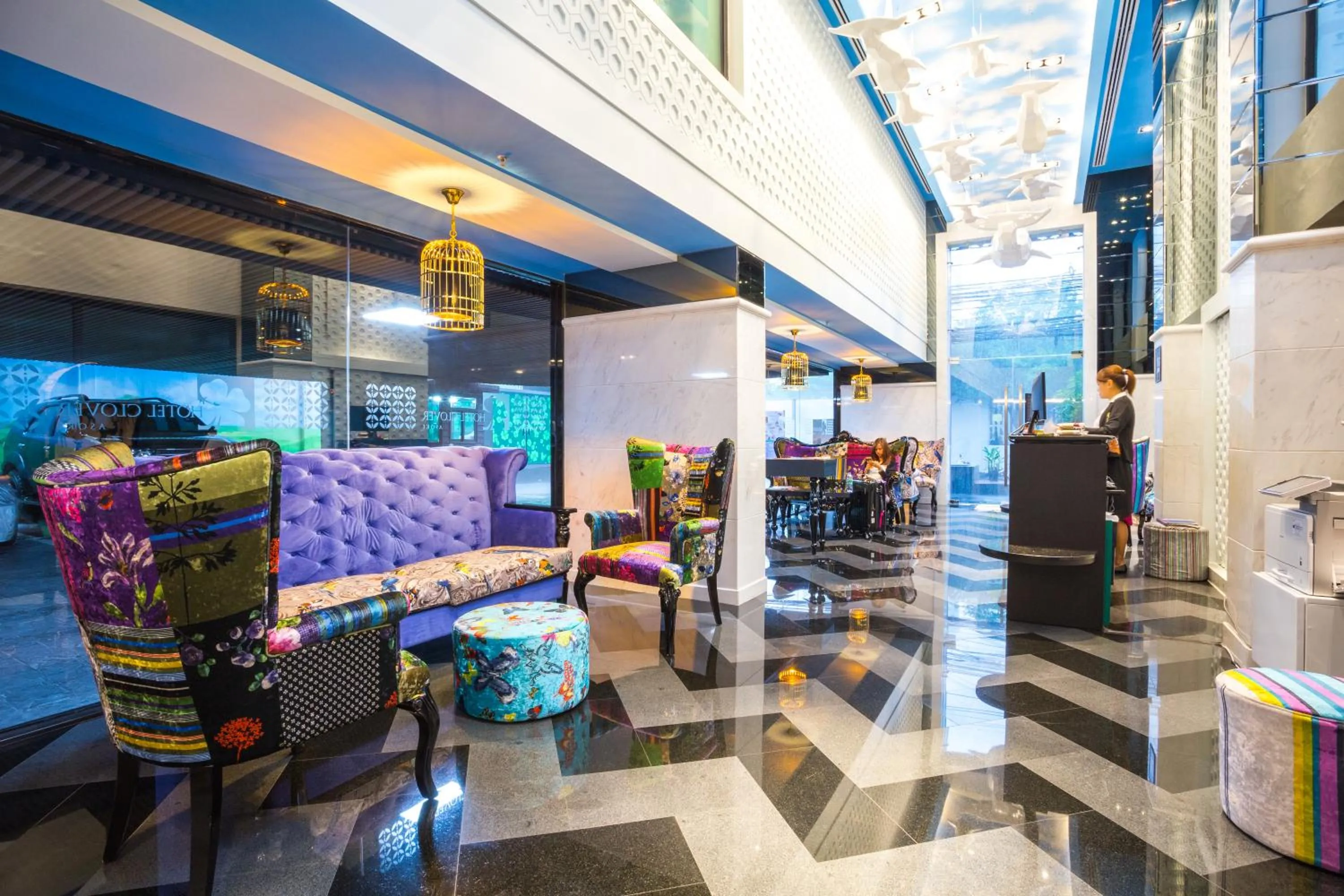 Lobby or reception in Hotel Clover Asoke - SHA Extra Plus