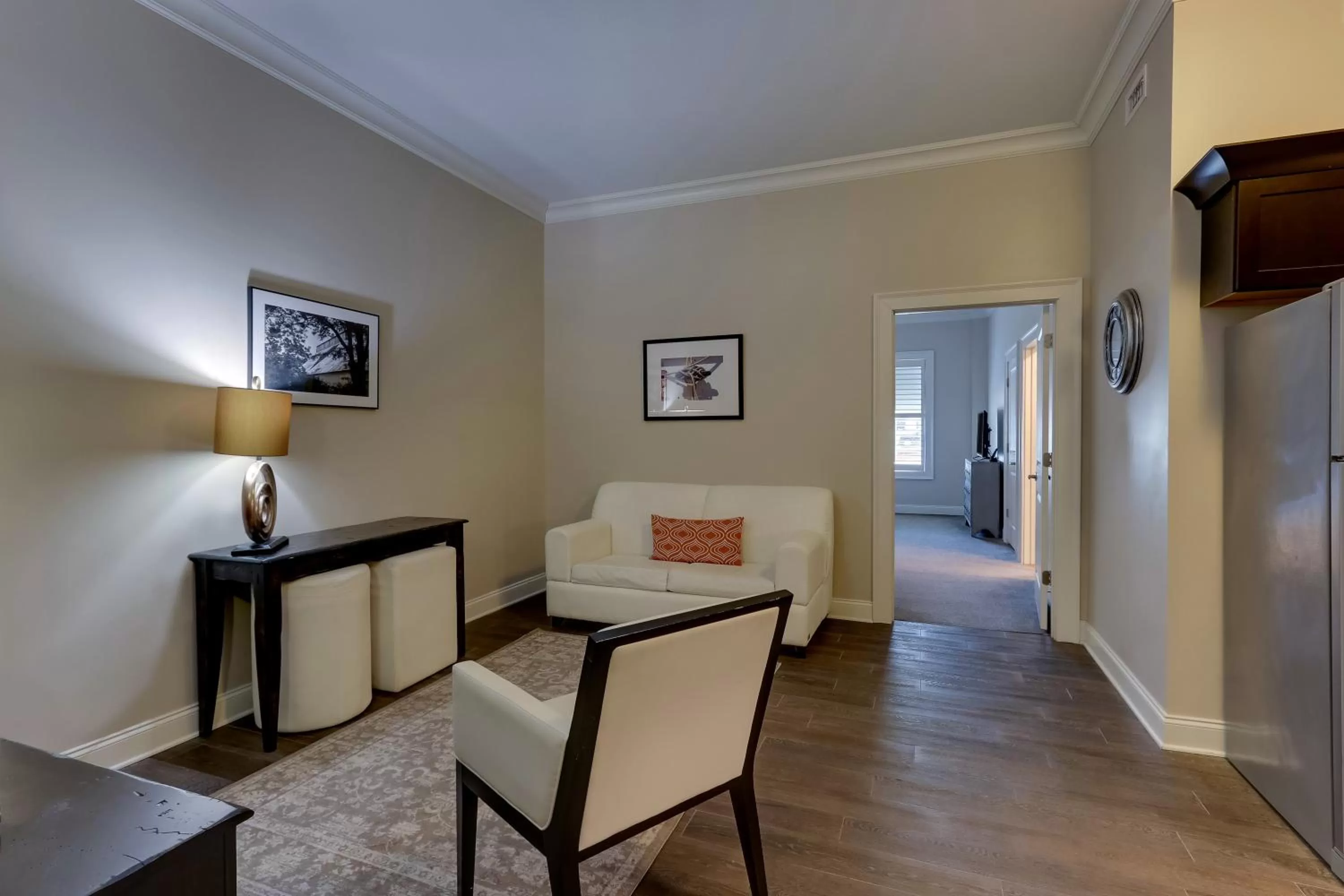 Seating area in The Mantissa Hotel