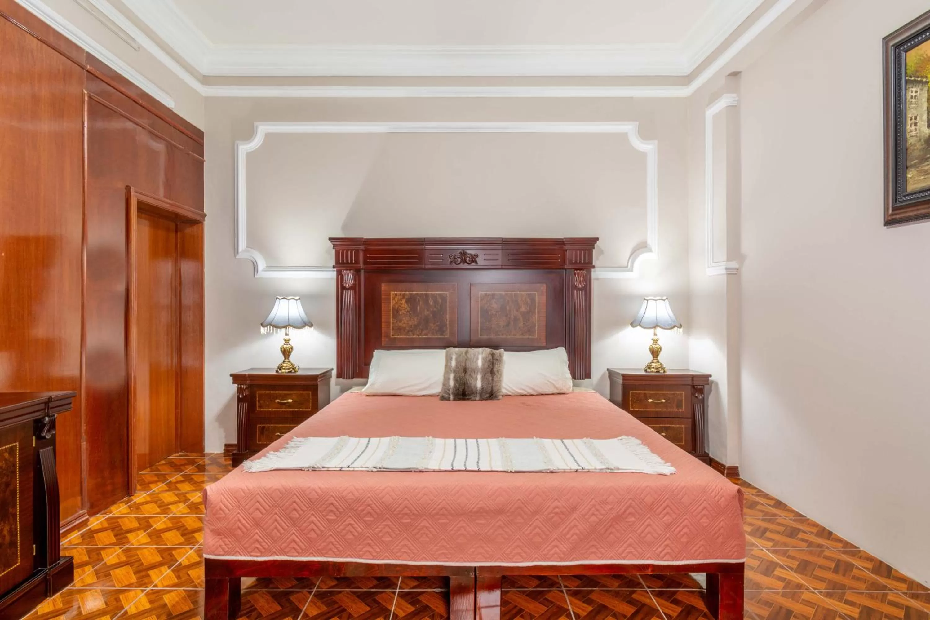 Bed in Hostería Casa Marquez