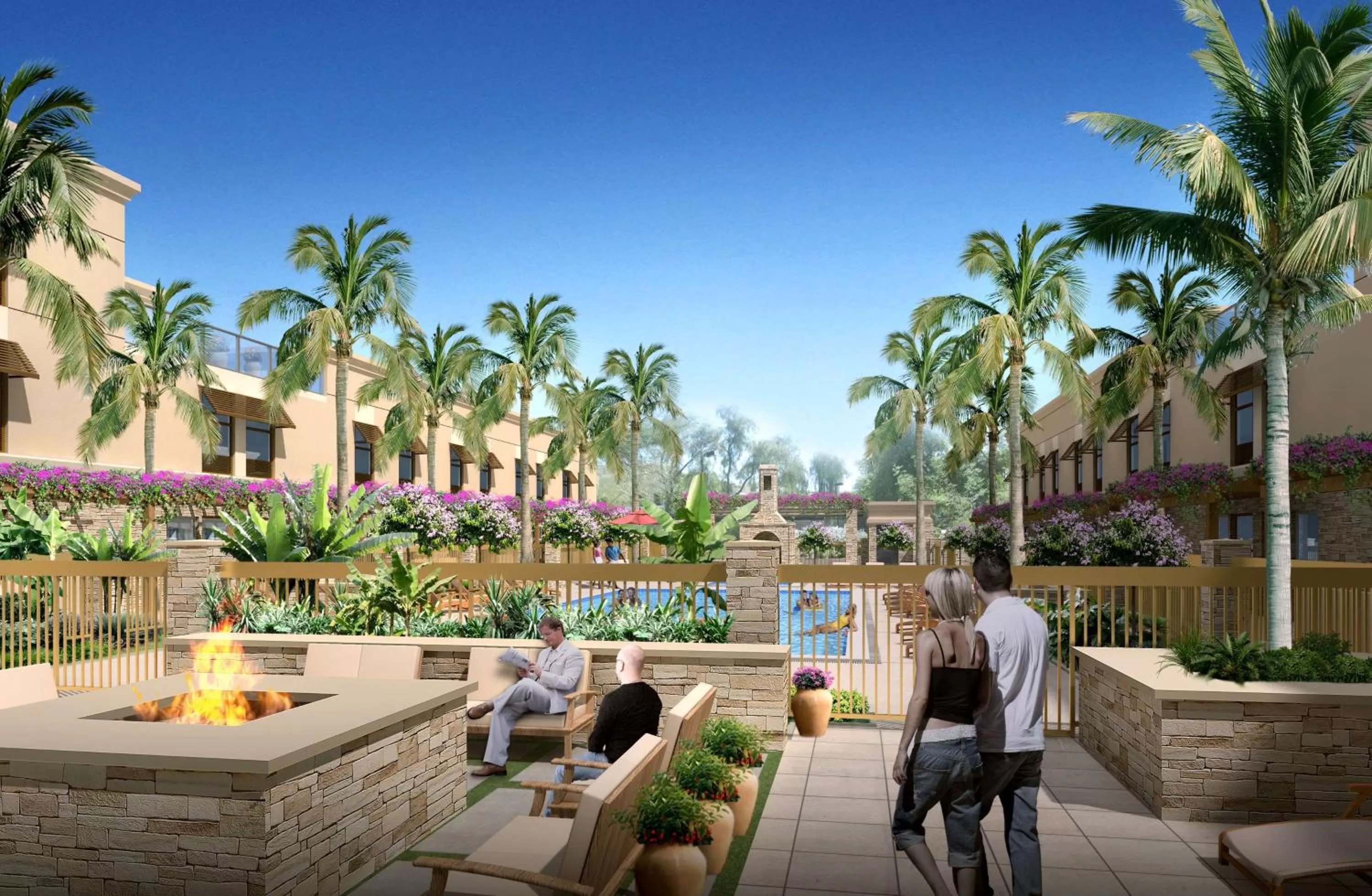 Pool view in Hampton Inn & Suites Scottsdale On Shea Blvd