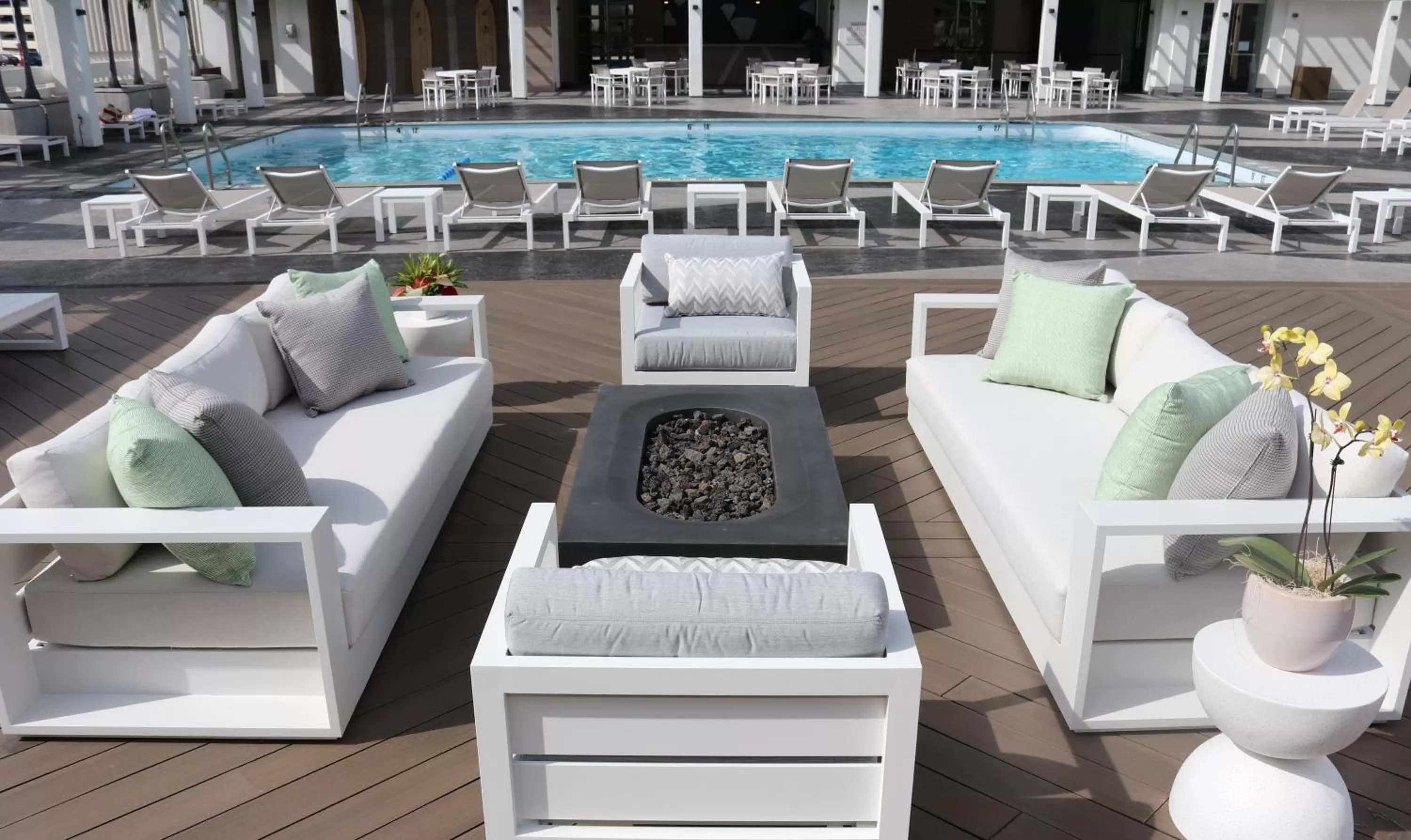 Seating area in Ala Moana Honolulu by Mantra