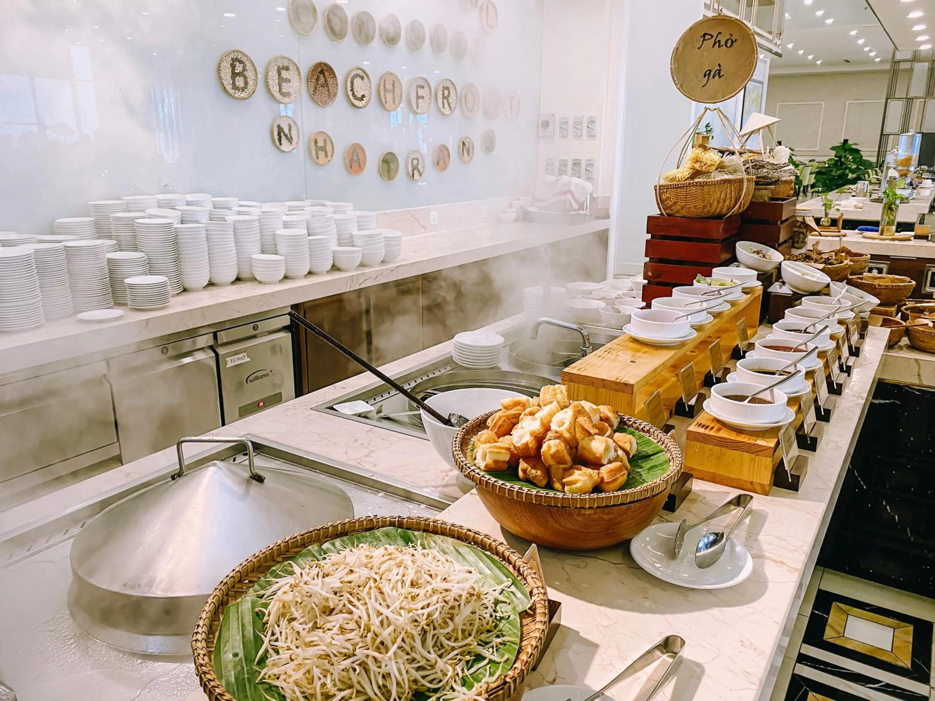 Buffet breakfast in Vinpearl Beachfront Nha Trang