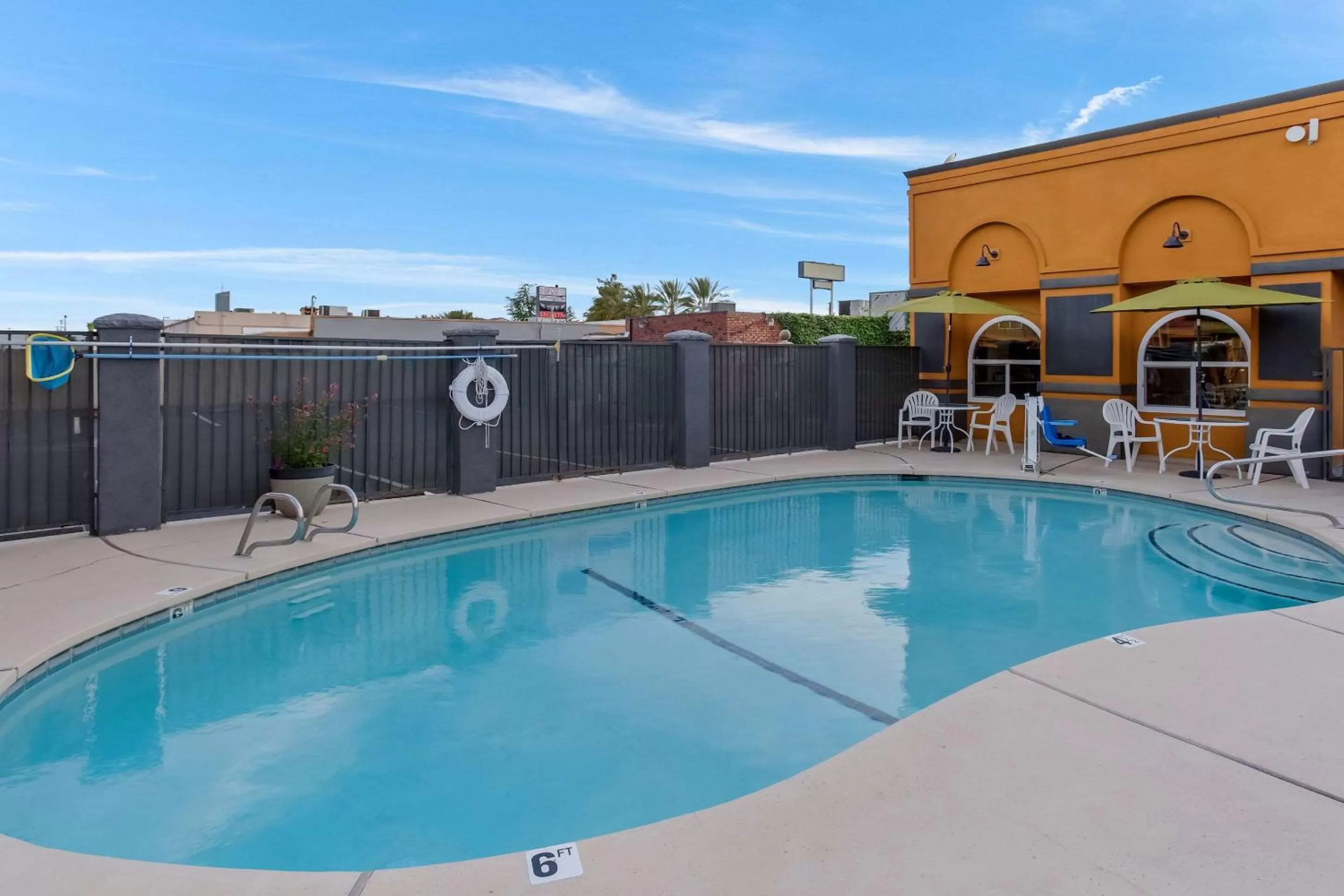Pool view in Quality Inn Redding near I-5