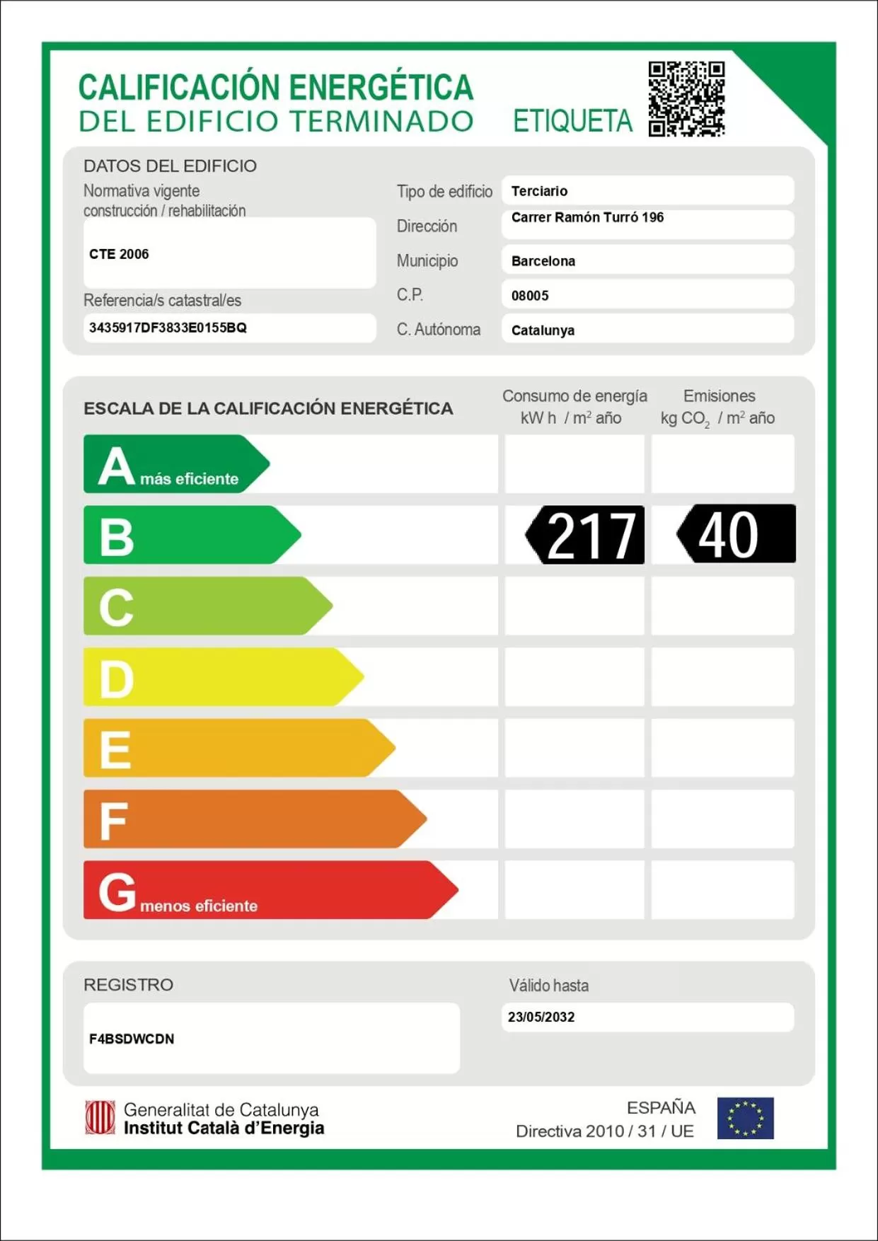 Logo/Certificate/Sign in Ilunion Barcelona
