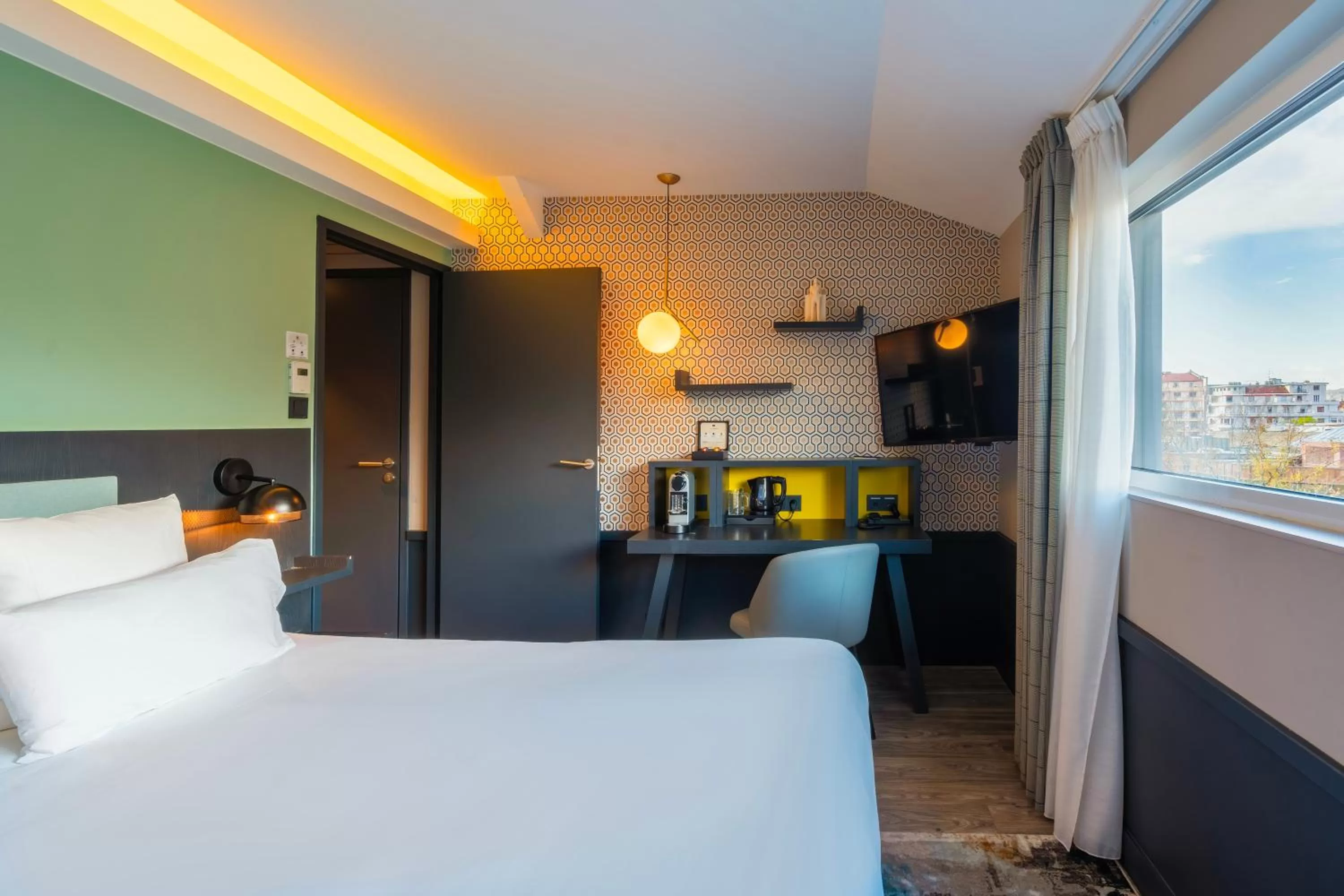 Property building, Bed in Le Splendid Hotel Lac D'Annecy - Handwritten Collection