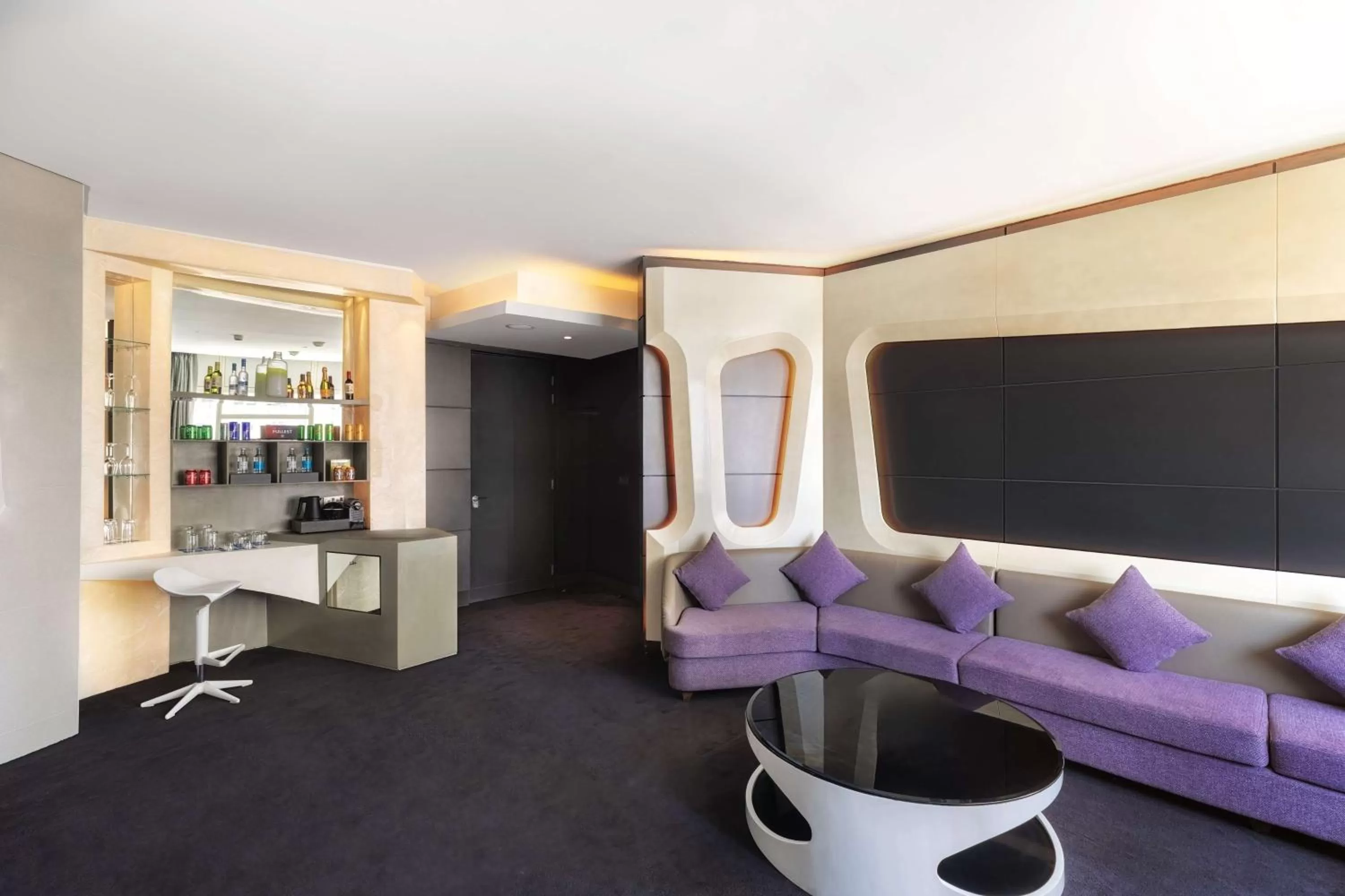 Living room in V Hotel Dubai, Curio Collection by Hilton