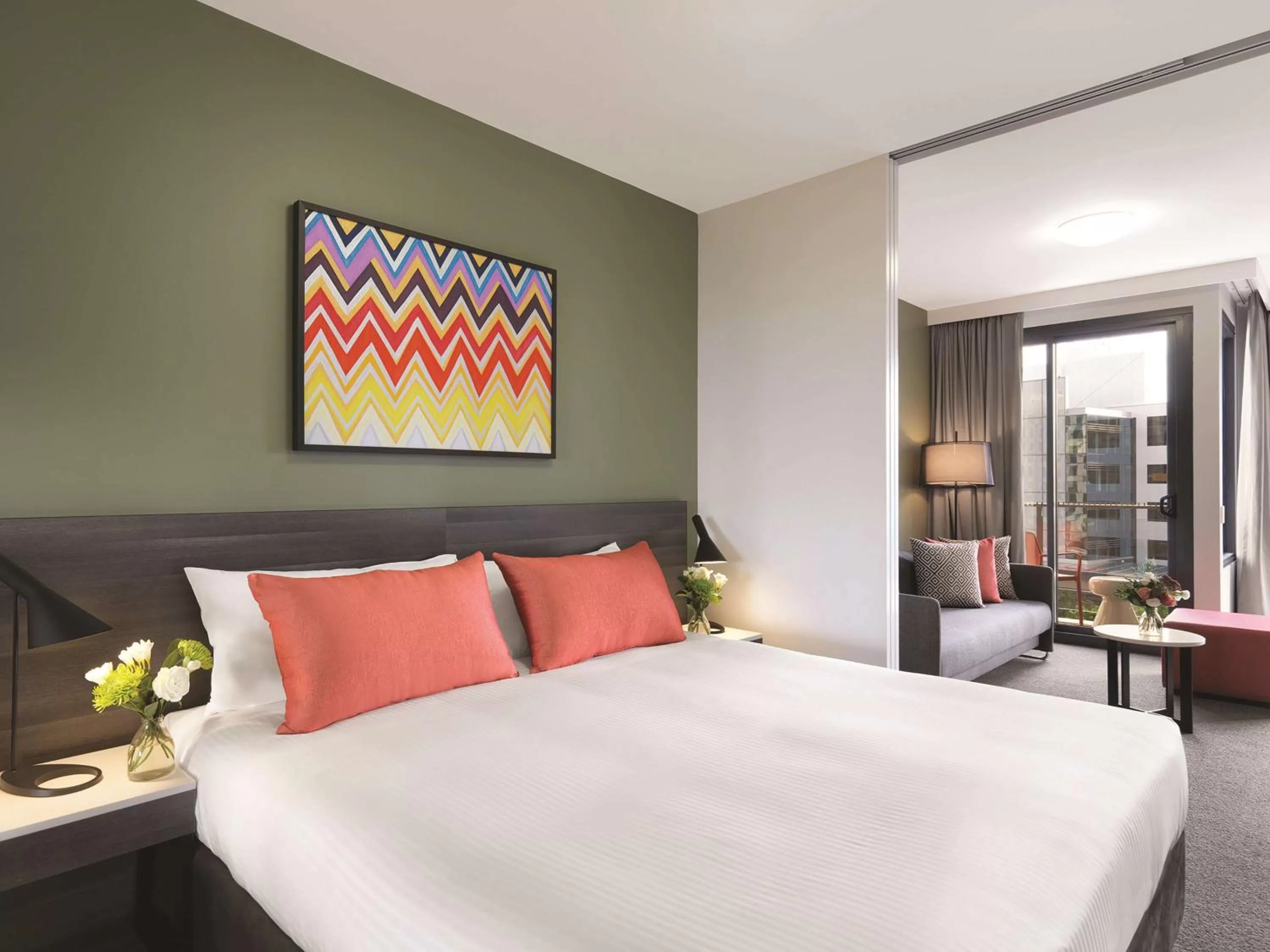 Bedroom, Bed in Adina Apartment Hotel Sydney Airport