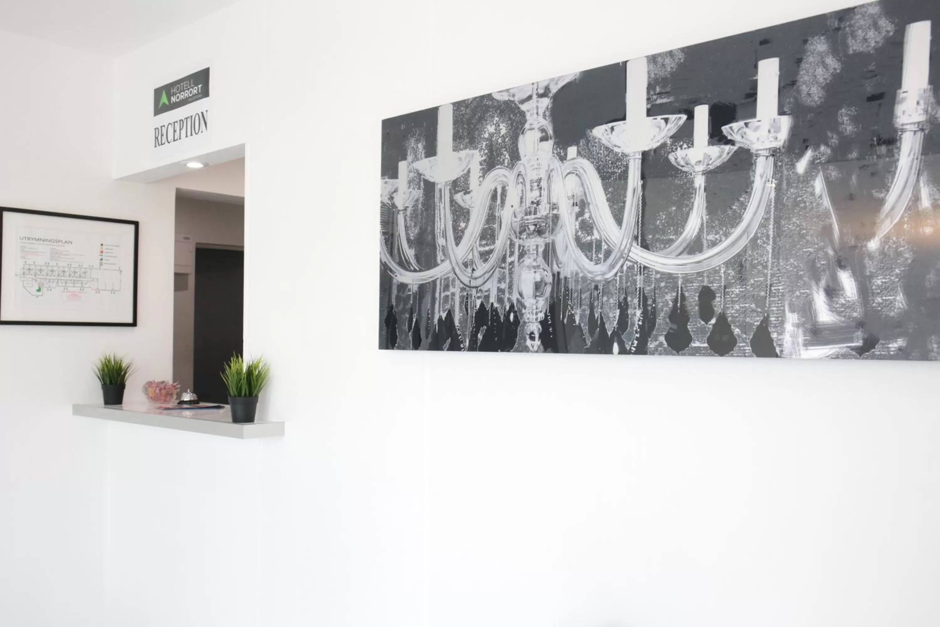 Lobby or reception in Hotell Norrort
