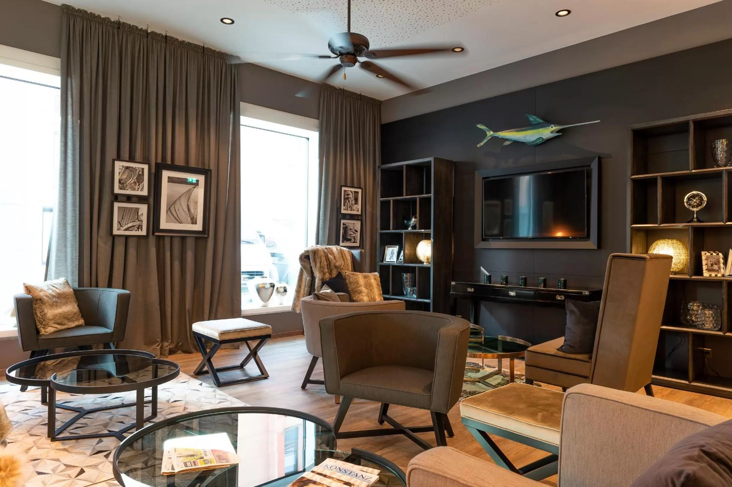 Communal lounge/ TV room in HARBR Hotel Konstanz, a member of Radisson Individuals