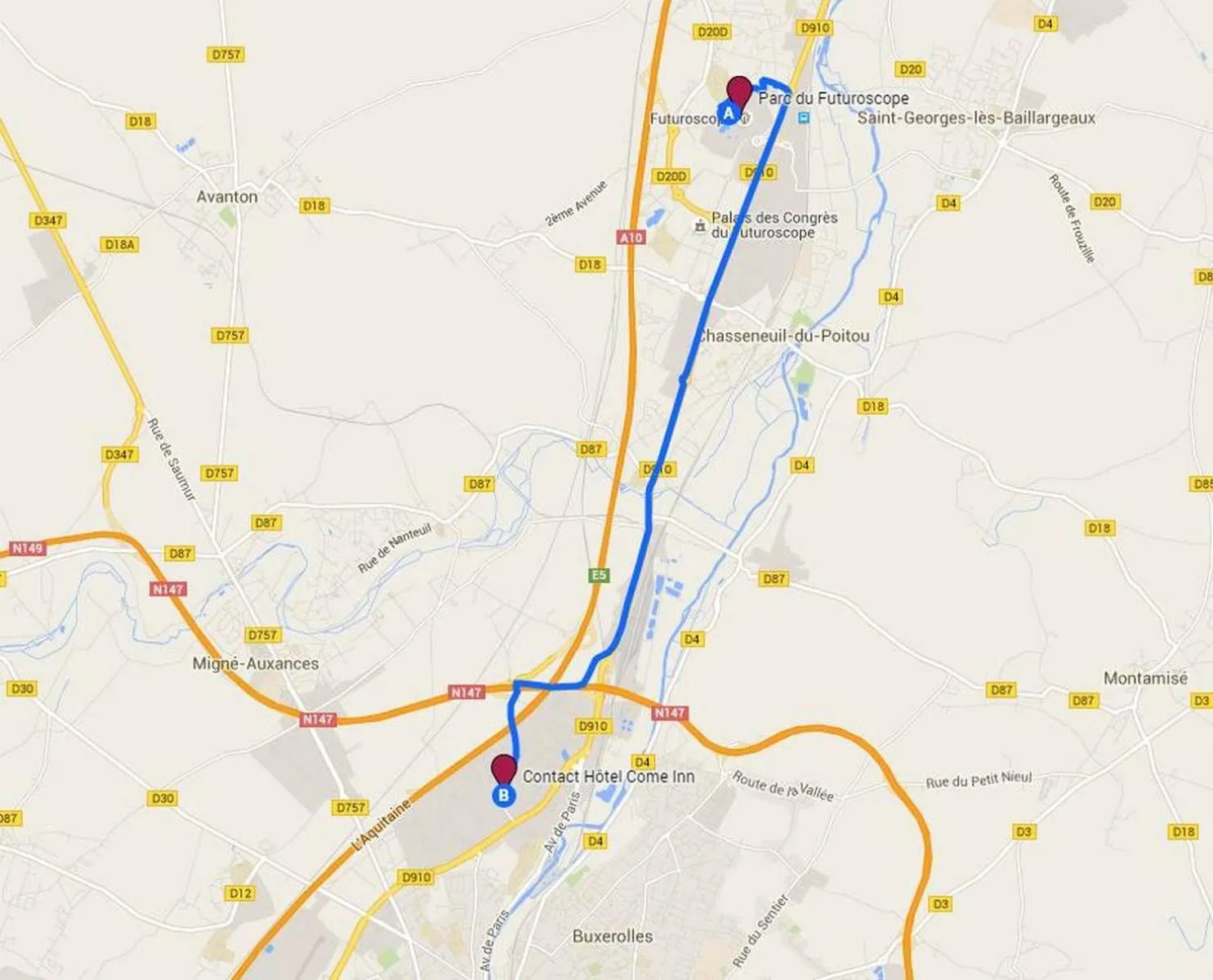 Off site in Contact Hôtel Come Inn