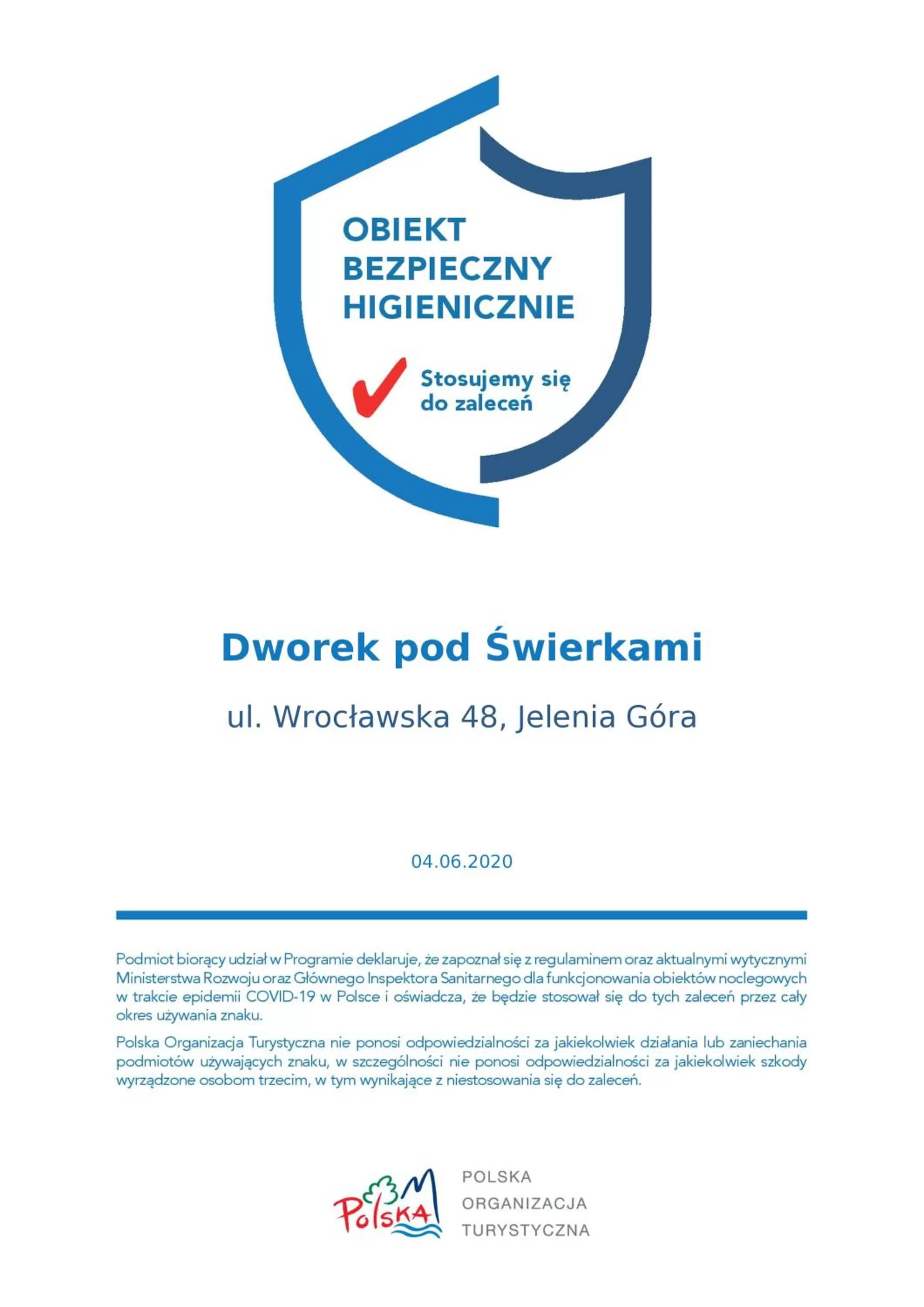 Logo/Certificate/Sign in Dworek pod świerkami