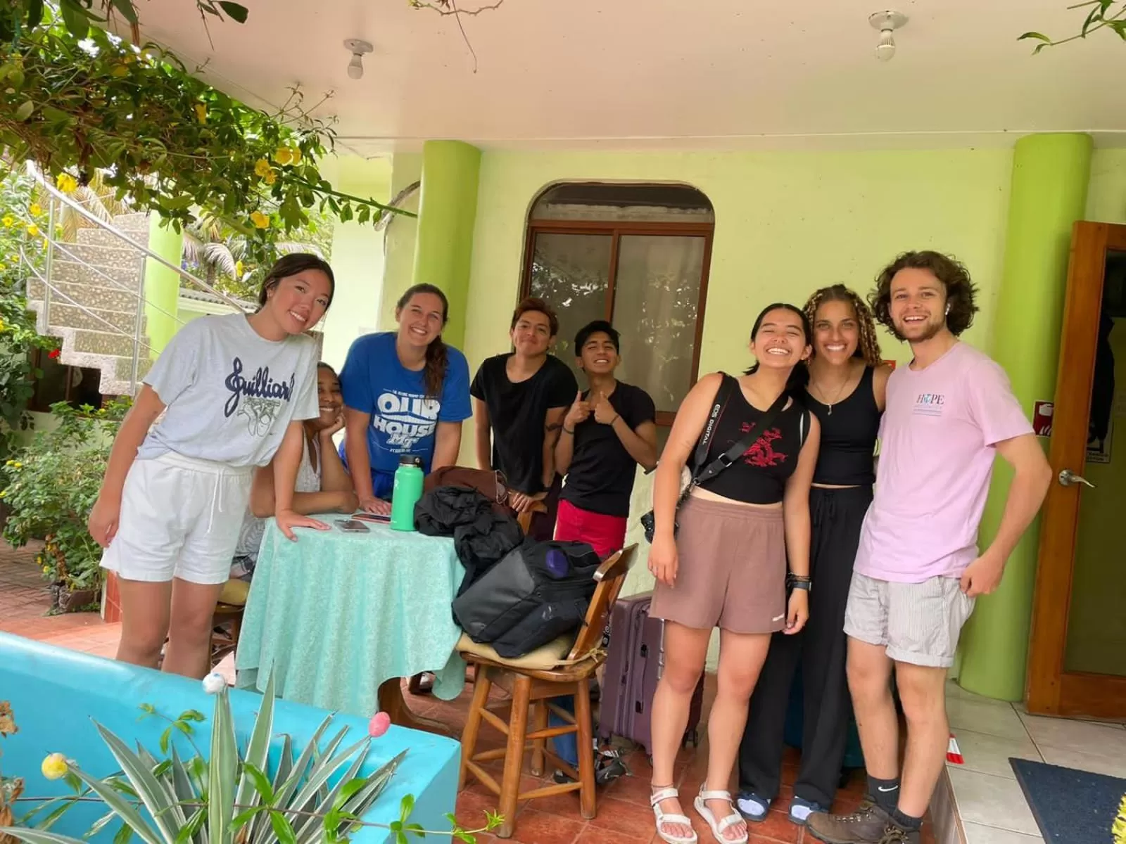 group of guests in Hostal Casa Edén
