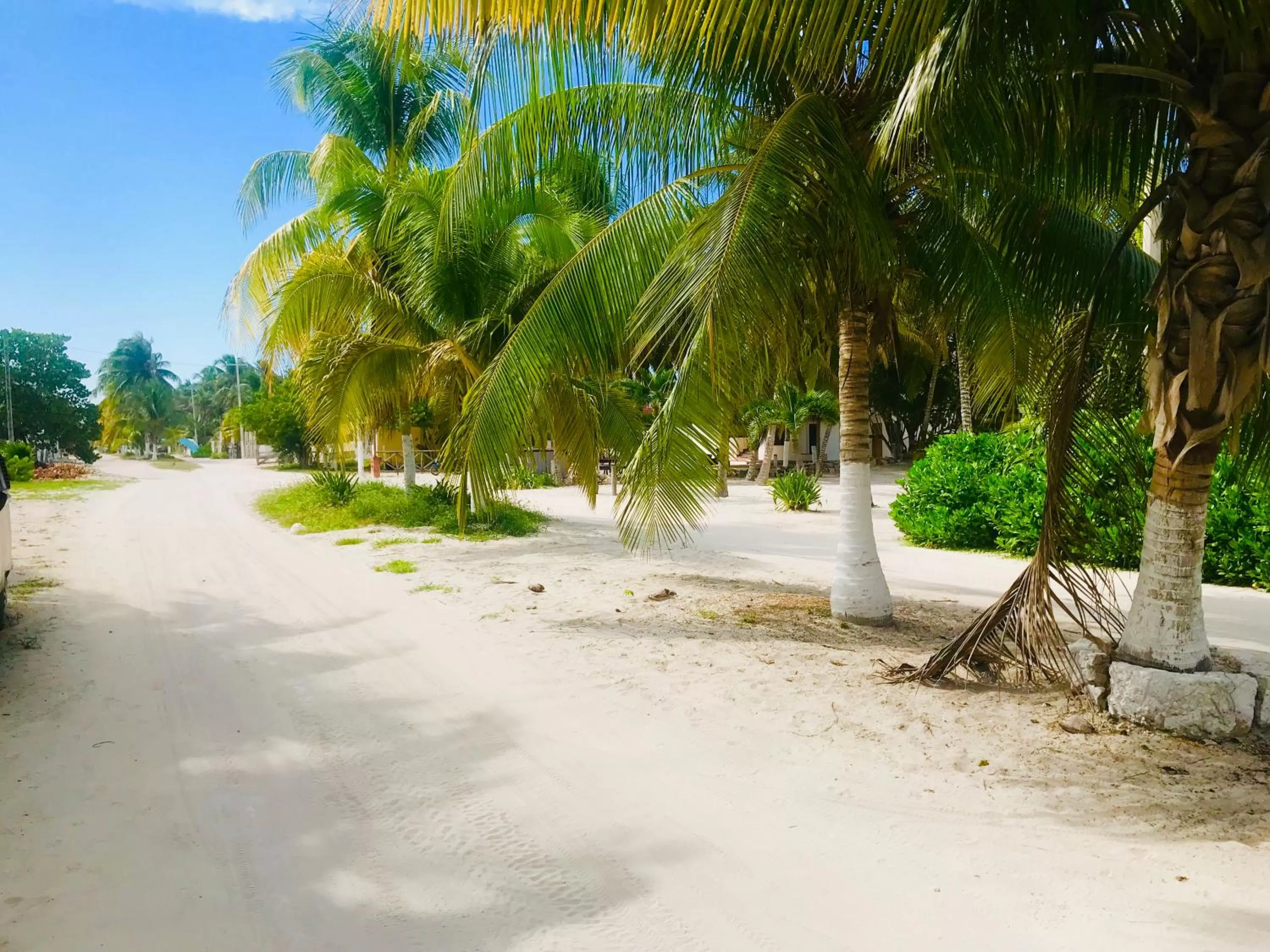 Quiet street view in Casa Mate BeachFront Cabañas El Cuyo