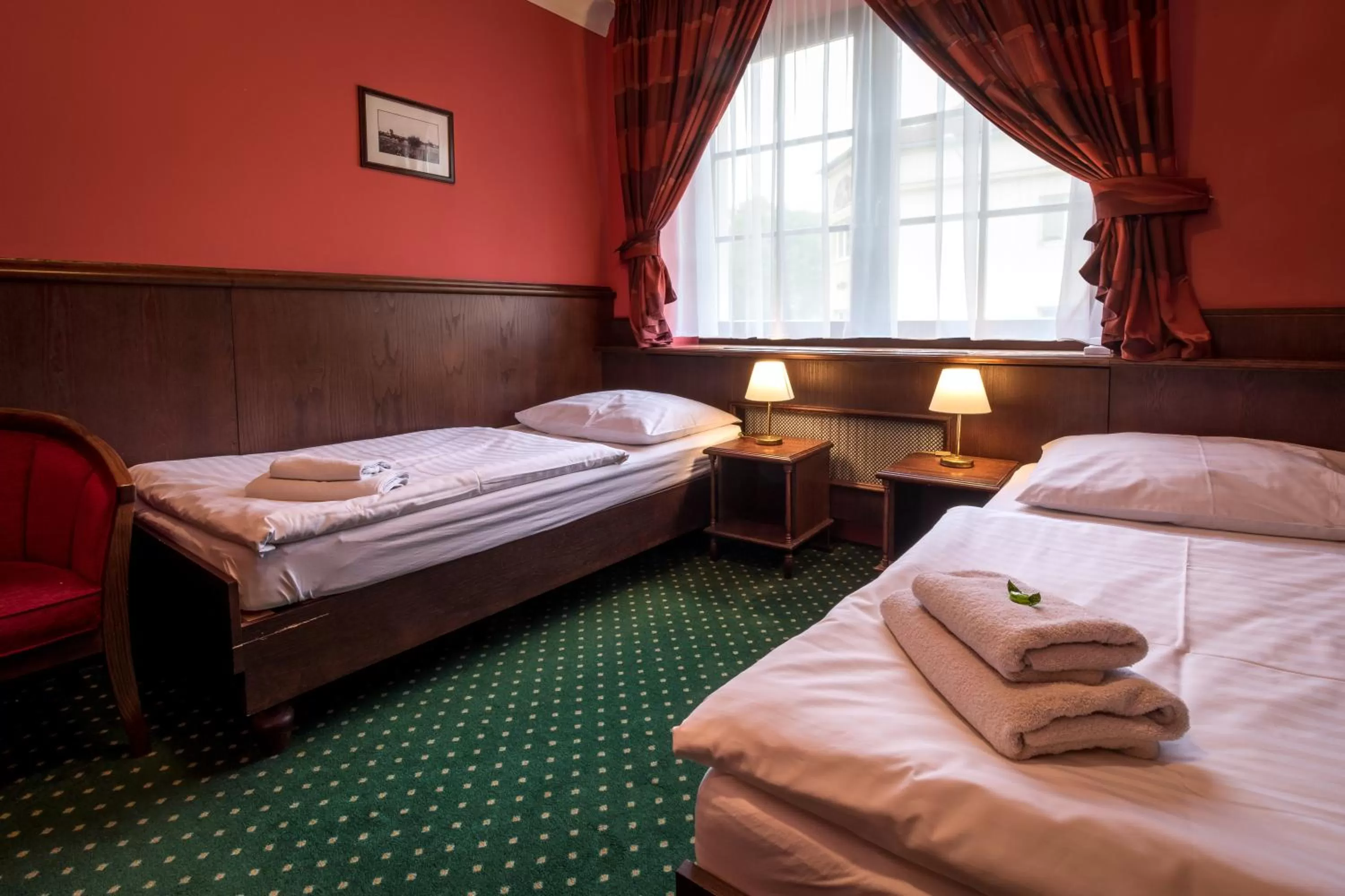 Bed in Hotel U Hejtmana Šarovce