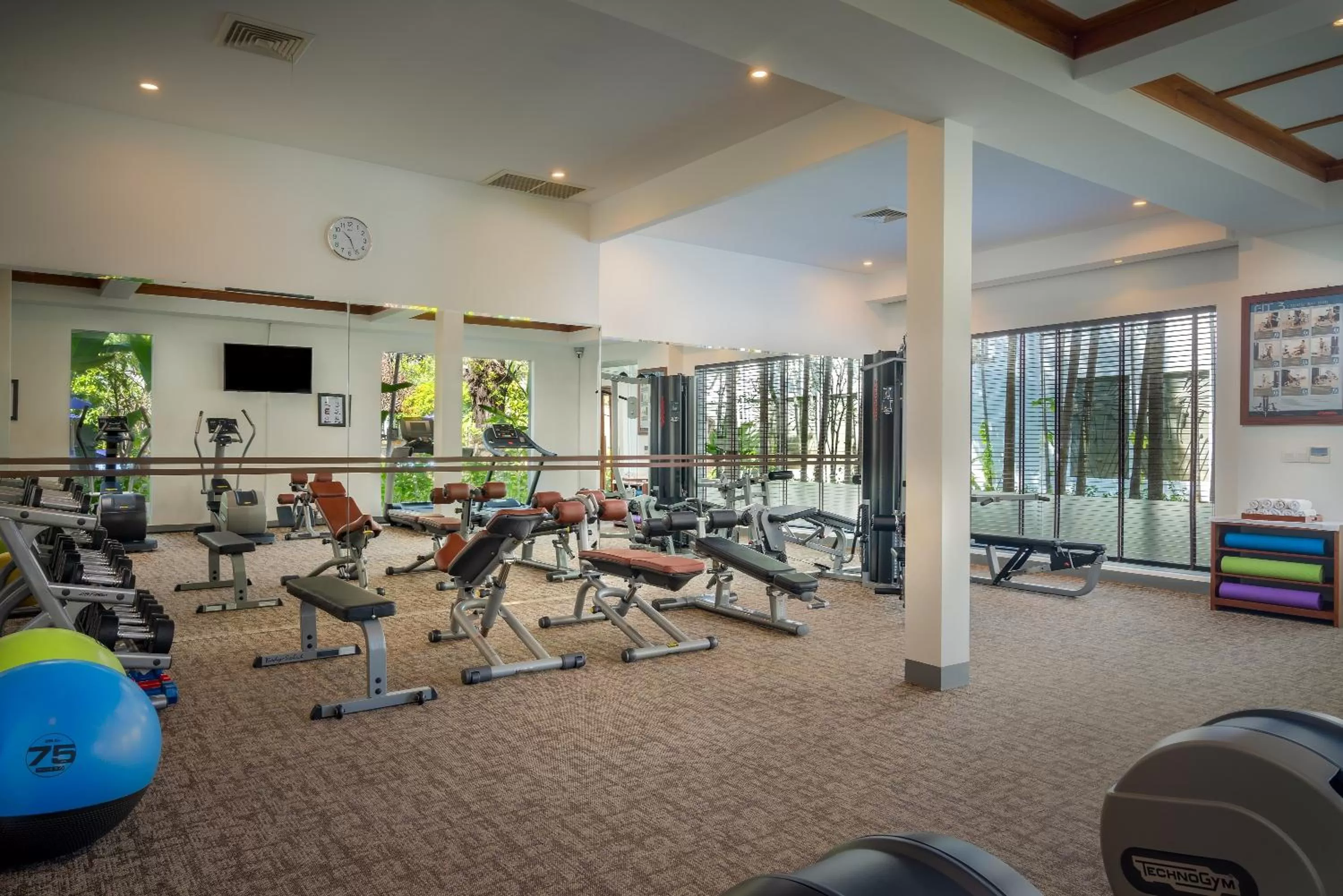 Fitness centre/facilities in Koulen Hotel