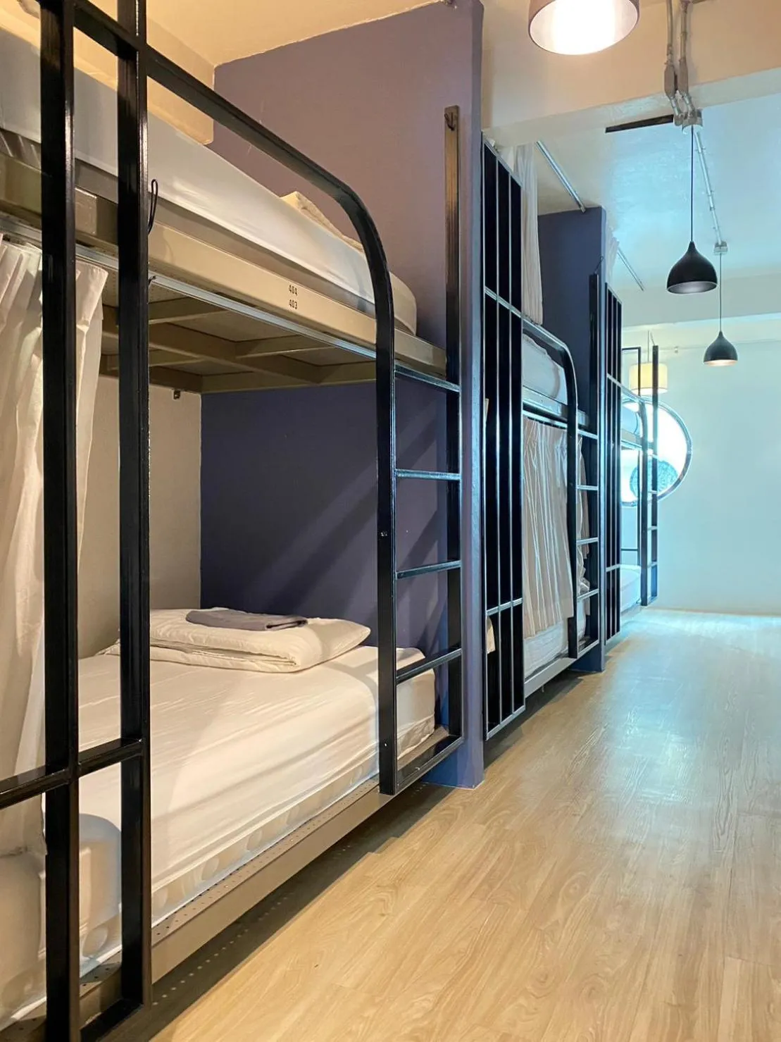 Photo of the whole room, Bed in Monomer Hostel Bangkok