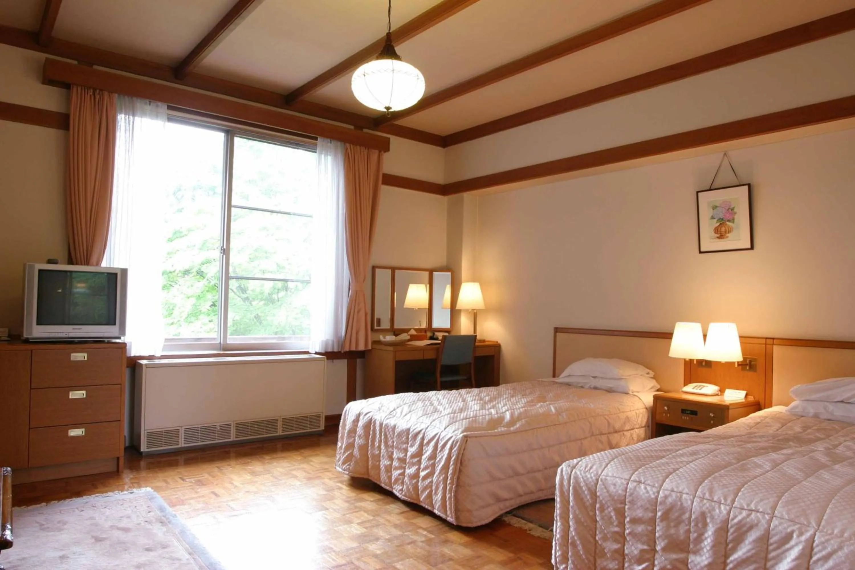 Bed in Nikko Kanaya Hotel