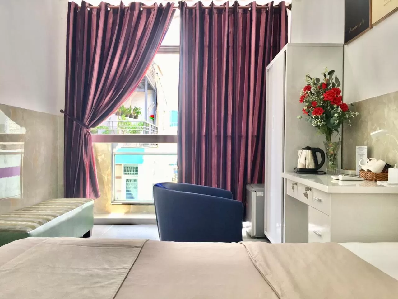 Bed in SaiGon CoZy Hotel "241 Pham Ngu Lao Street''