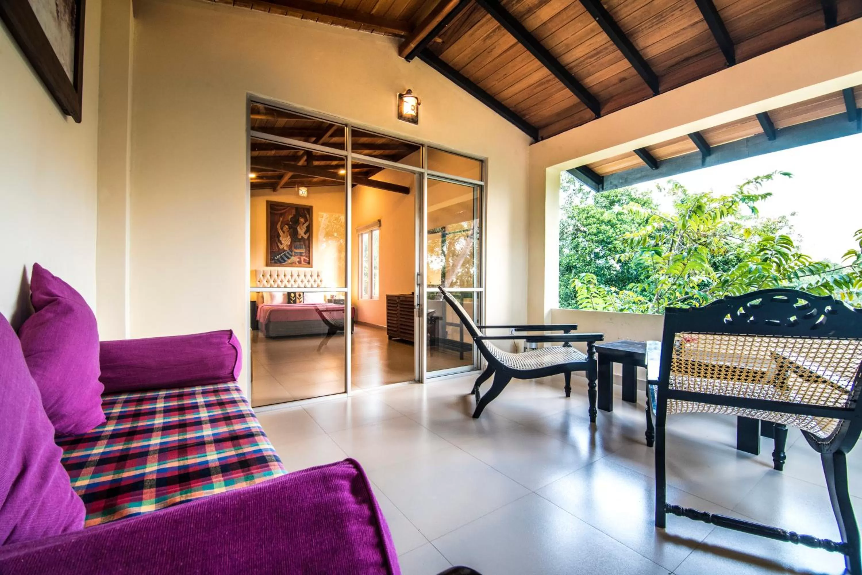 Seating area in Ella Planters Bungalow