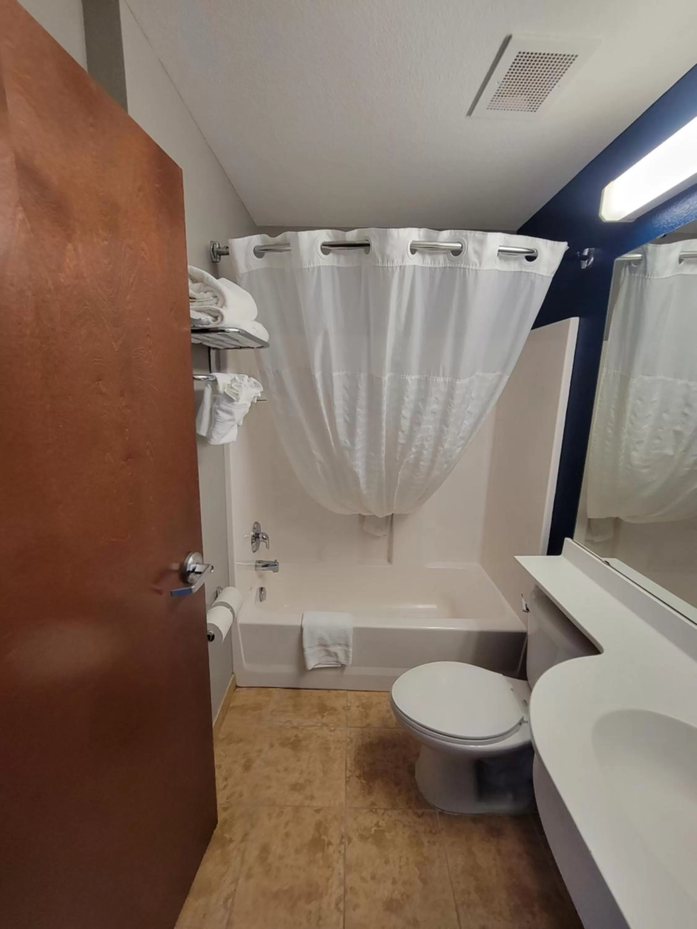 Shower in Microtel Inn & Suites by Wyndham Bluffs