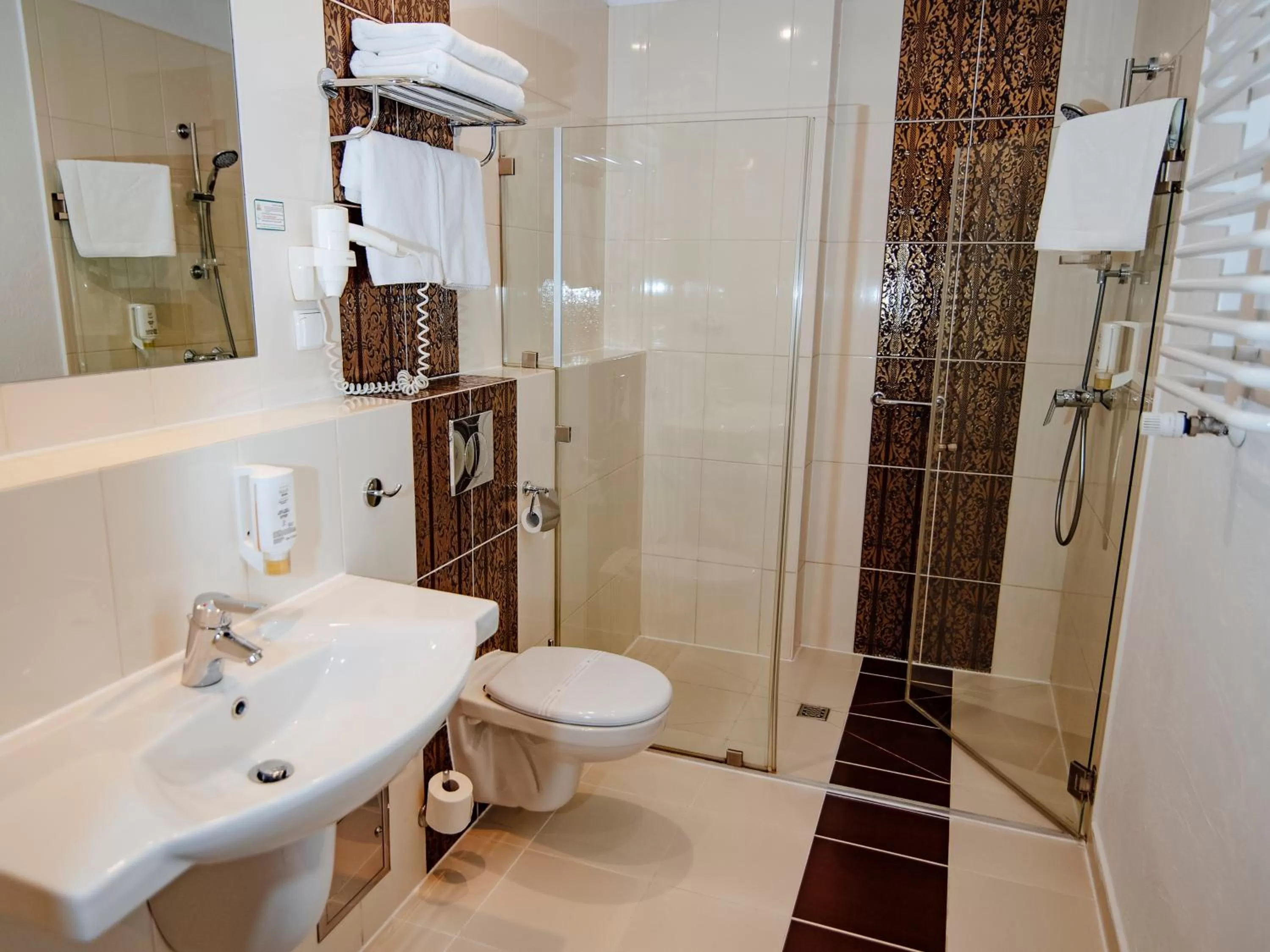 Shower in Hotel Zamek Gniew