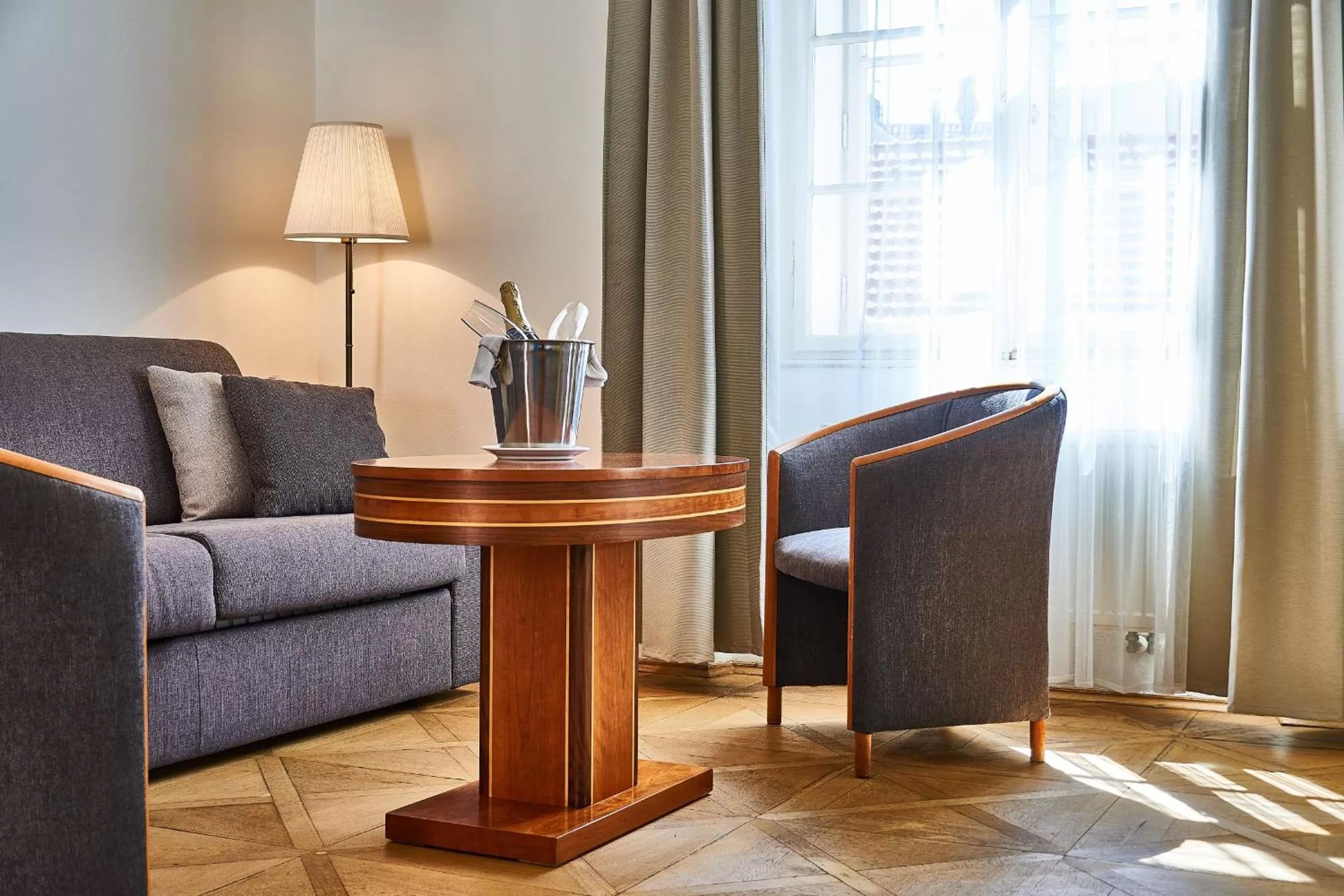 Living room in Three Golden Crowns Apartments