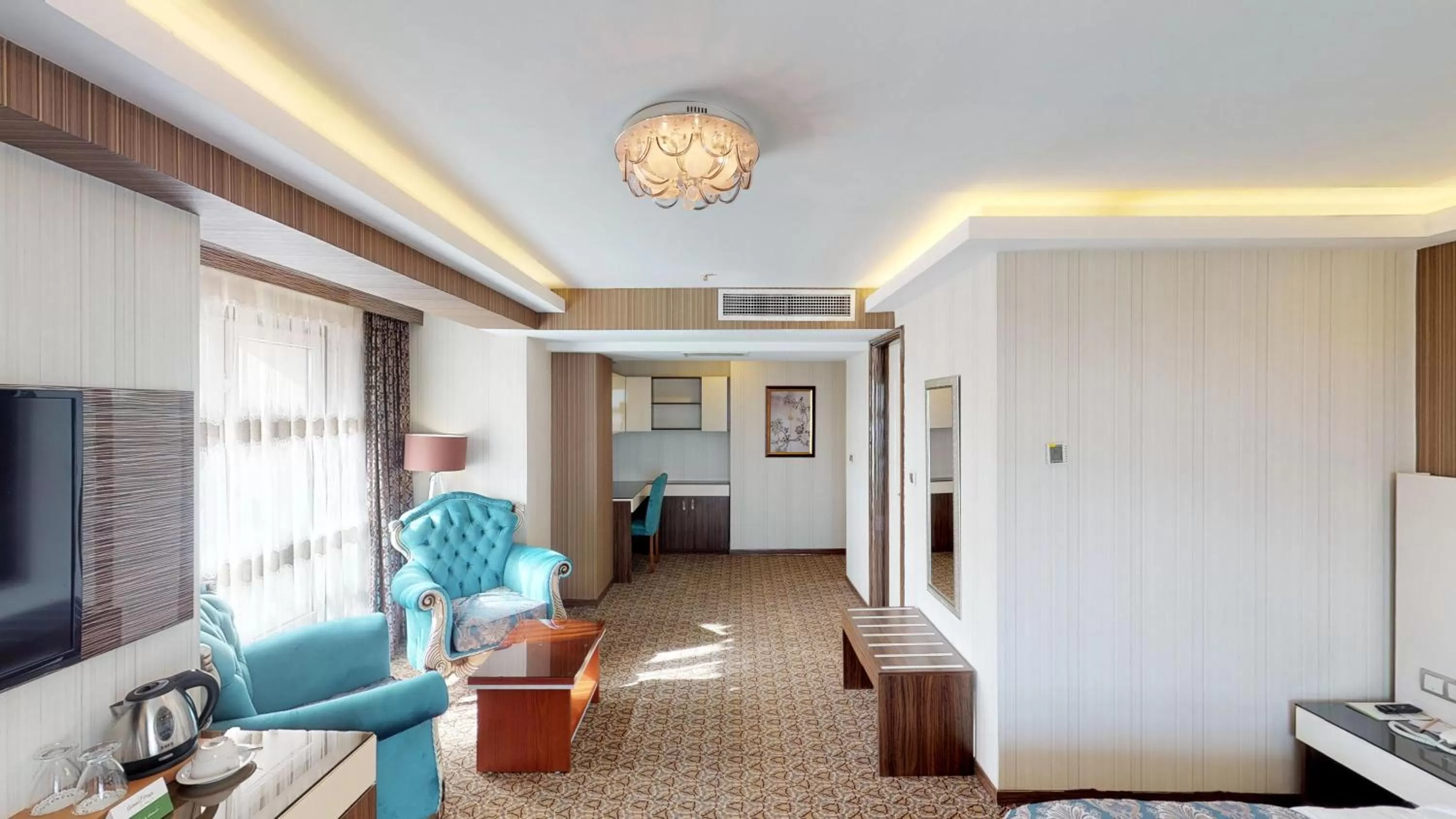 Seating area in Green Prusa Hotel