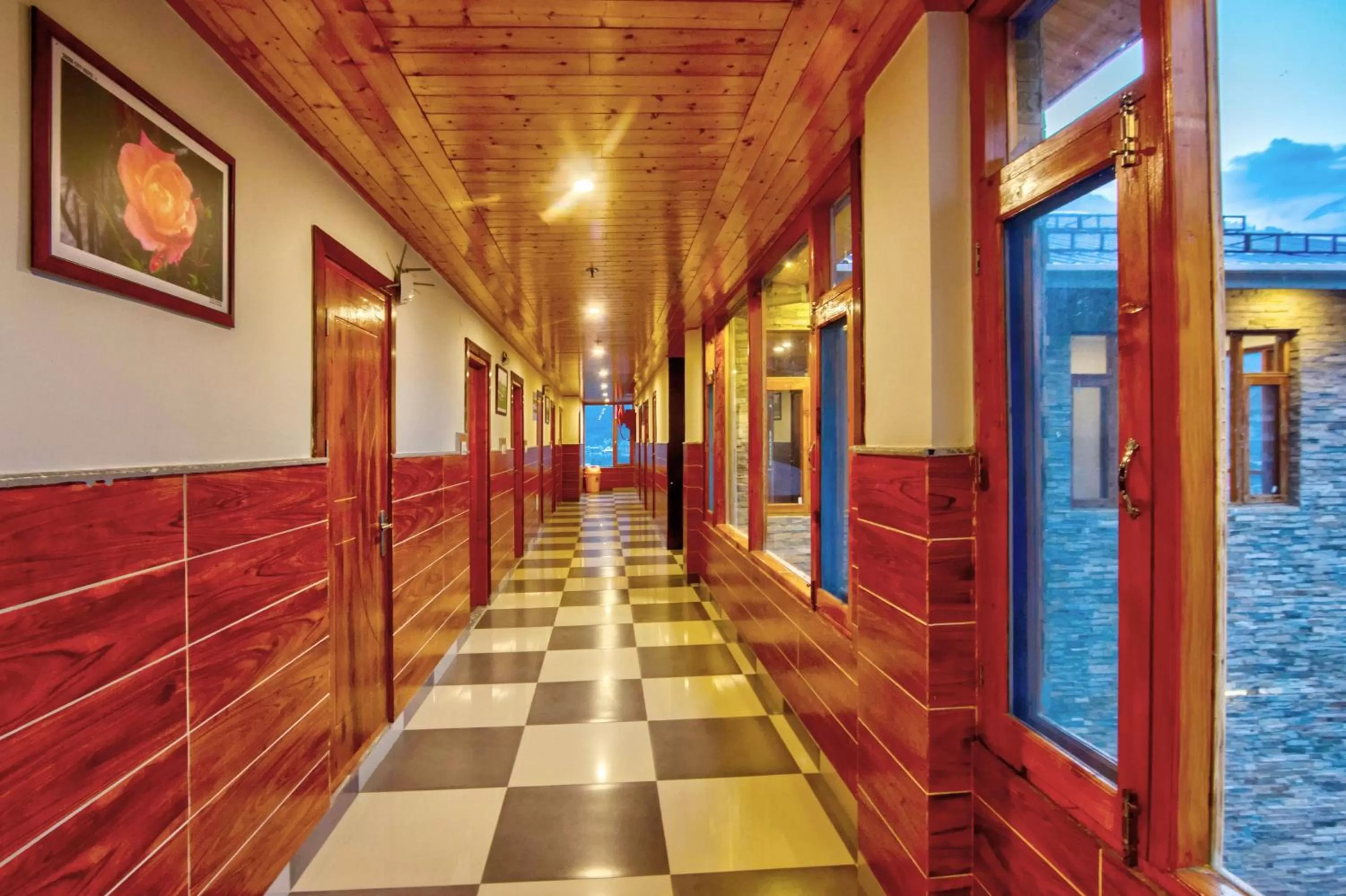 Floor plan in Snow City's Montana Blues Resort Manali - Heated & Air-Cooled Stay
