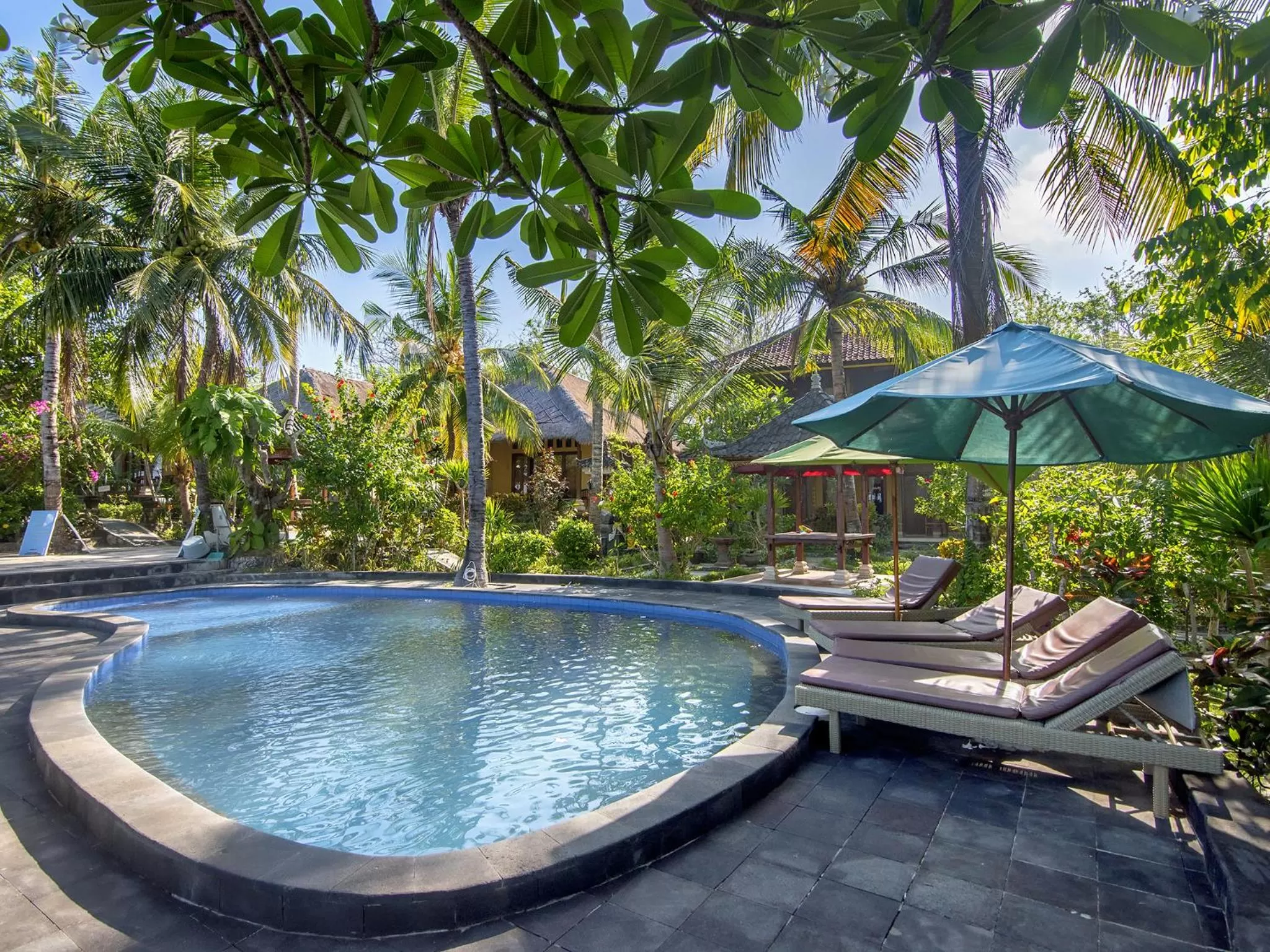 Swimming pool in Mushroom Beach Bungalows